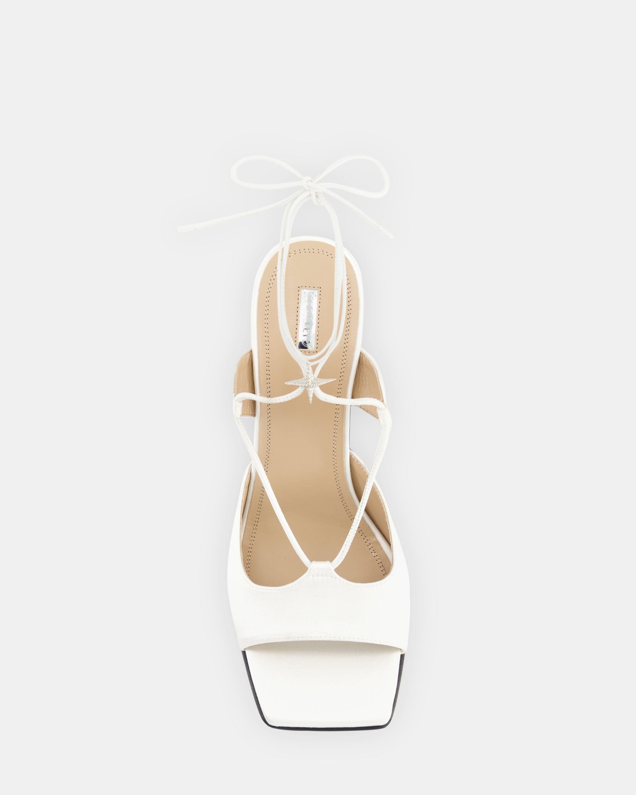 Nodaleto Bulla Gala 90 Sandale White Satin 9 cm