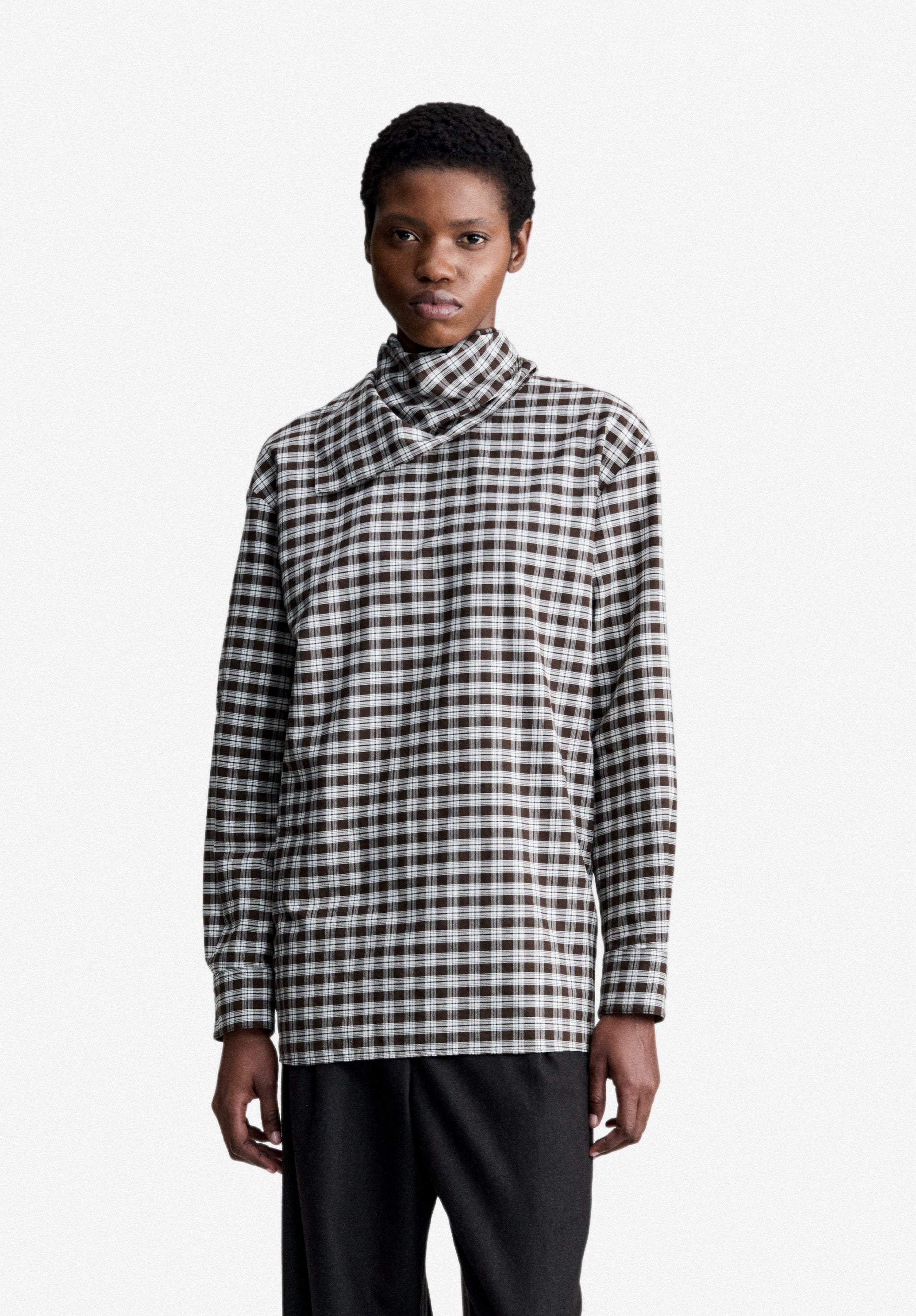 A.P.C. Bluse mit Schluppenkragen Bluse 38 Bio-Baumwolle