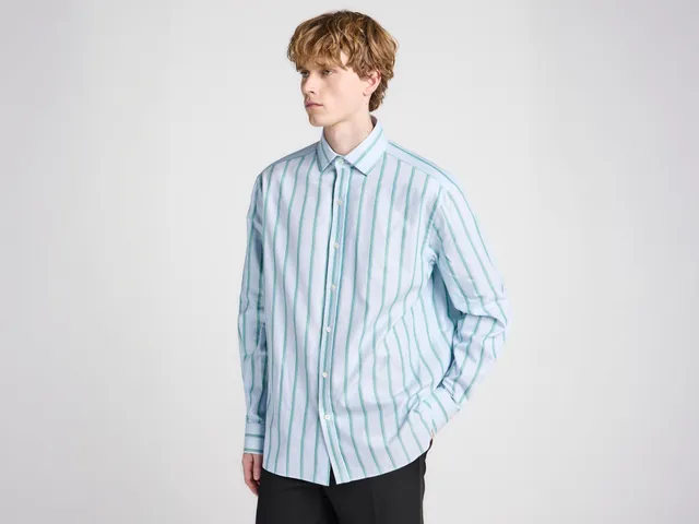 J.W.Anderson Striped Dress Shirt Hemd Blau Grün