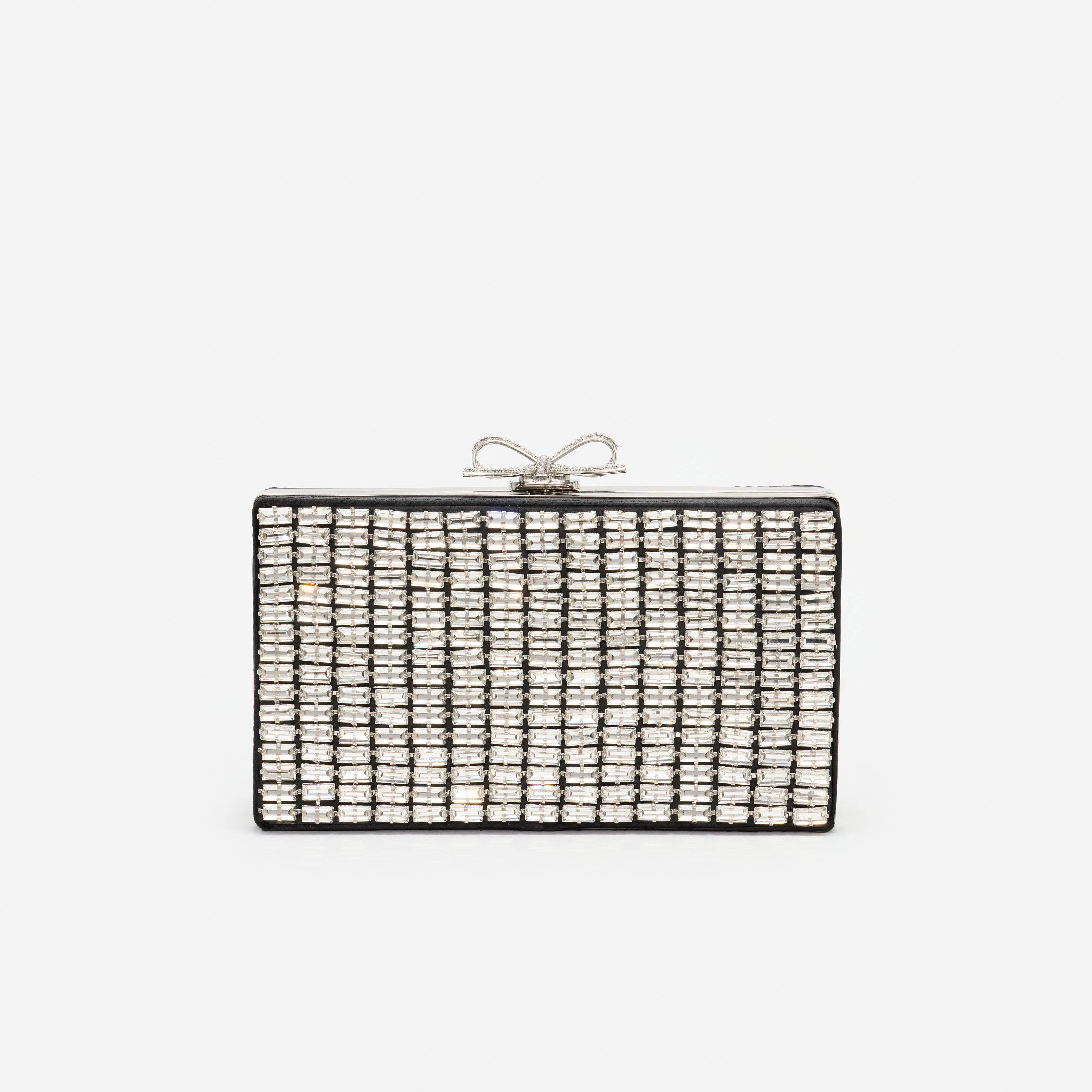 Self Portrait Silver Chainmail Clutch Silber Mini