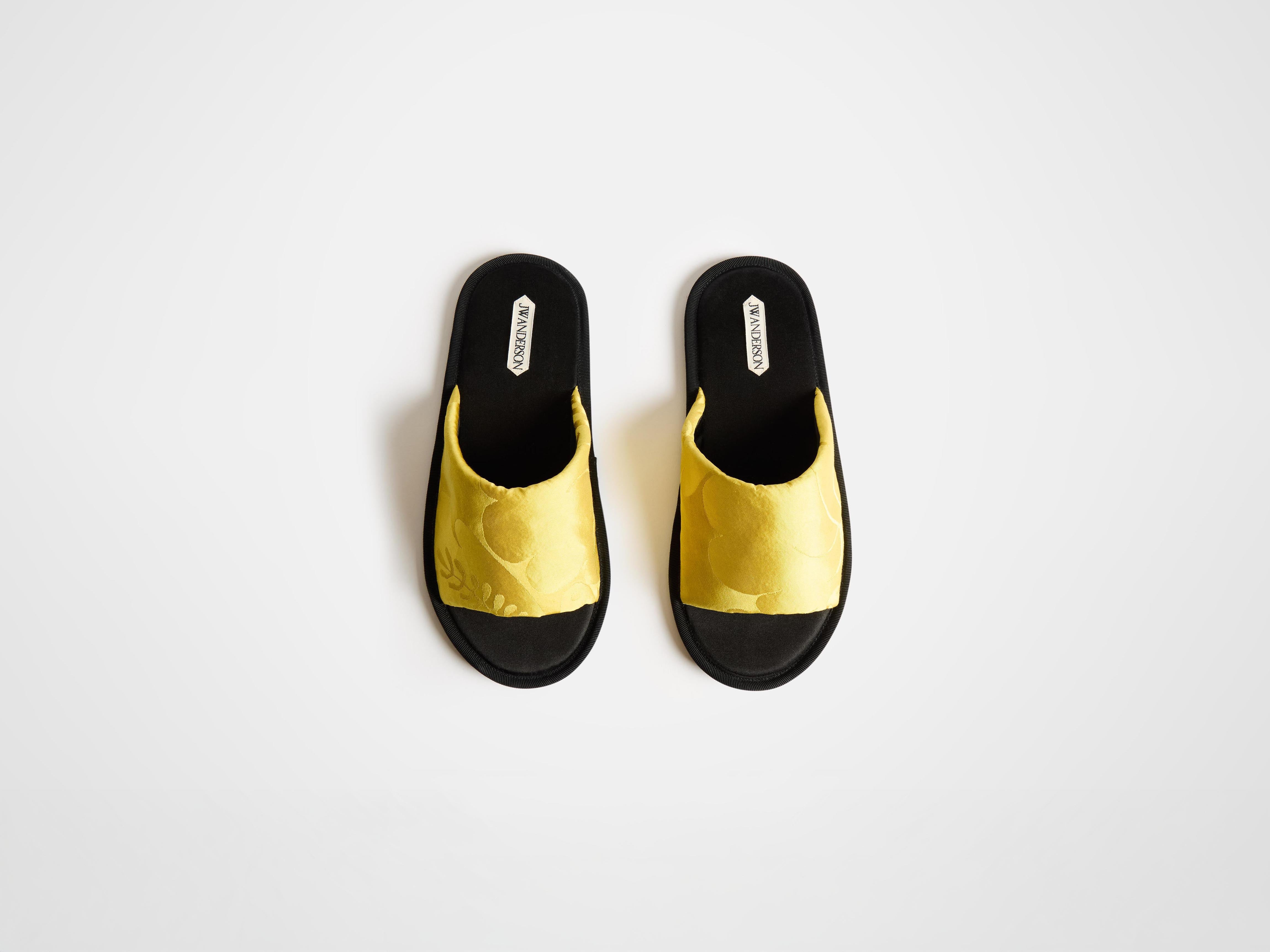 J.W.Anderson Open Toe Slides Citrine Seide Damen