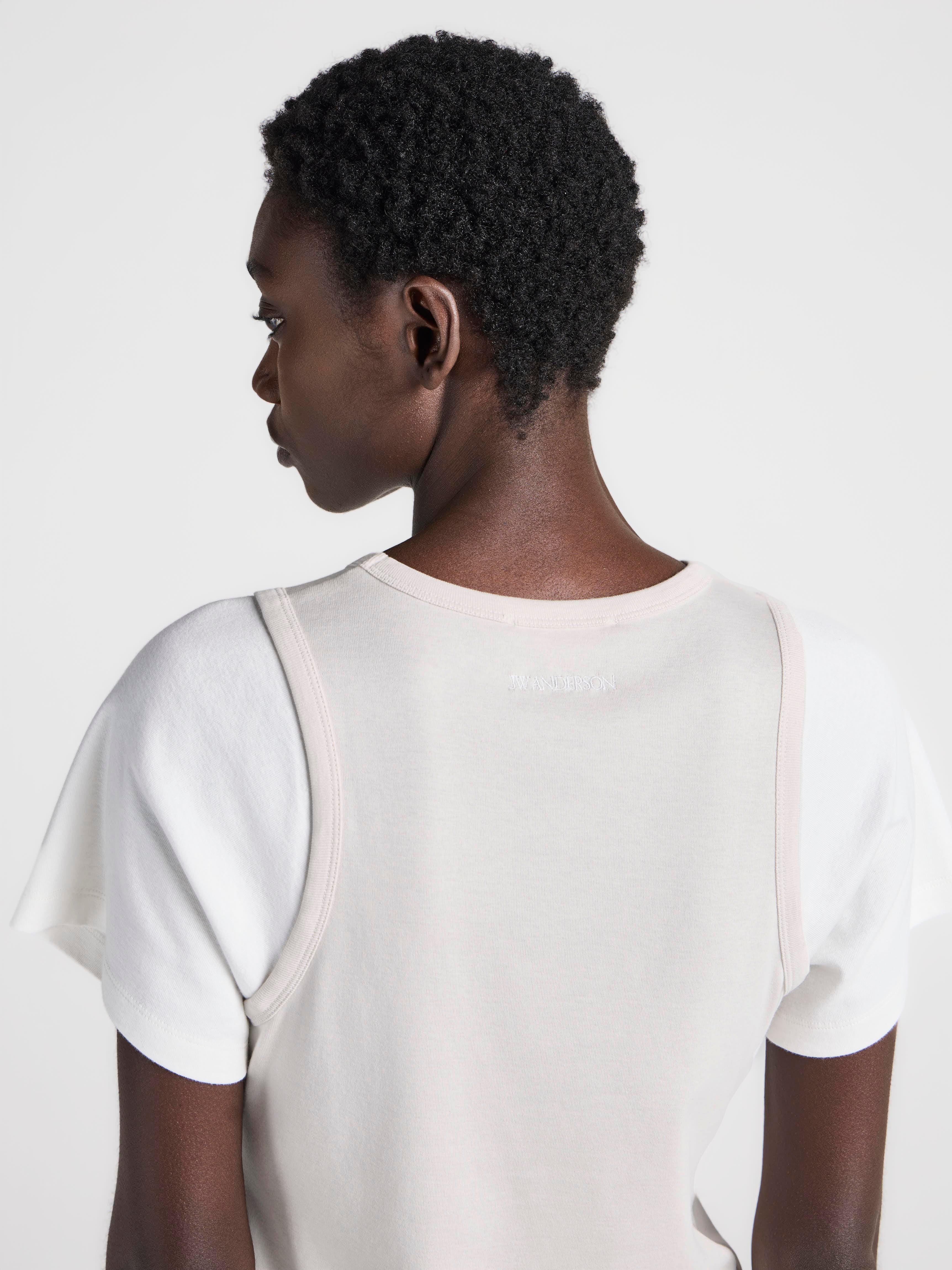 J.W.Anderson Shirts Double-Layered T-Shirt Limestone