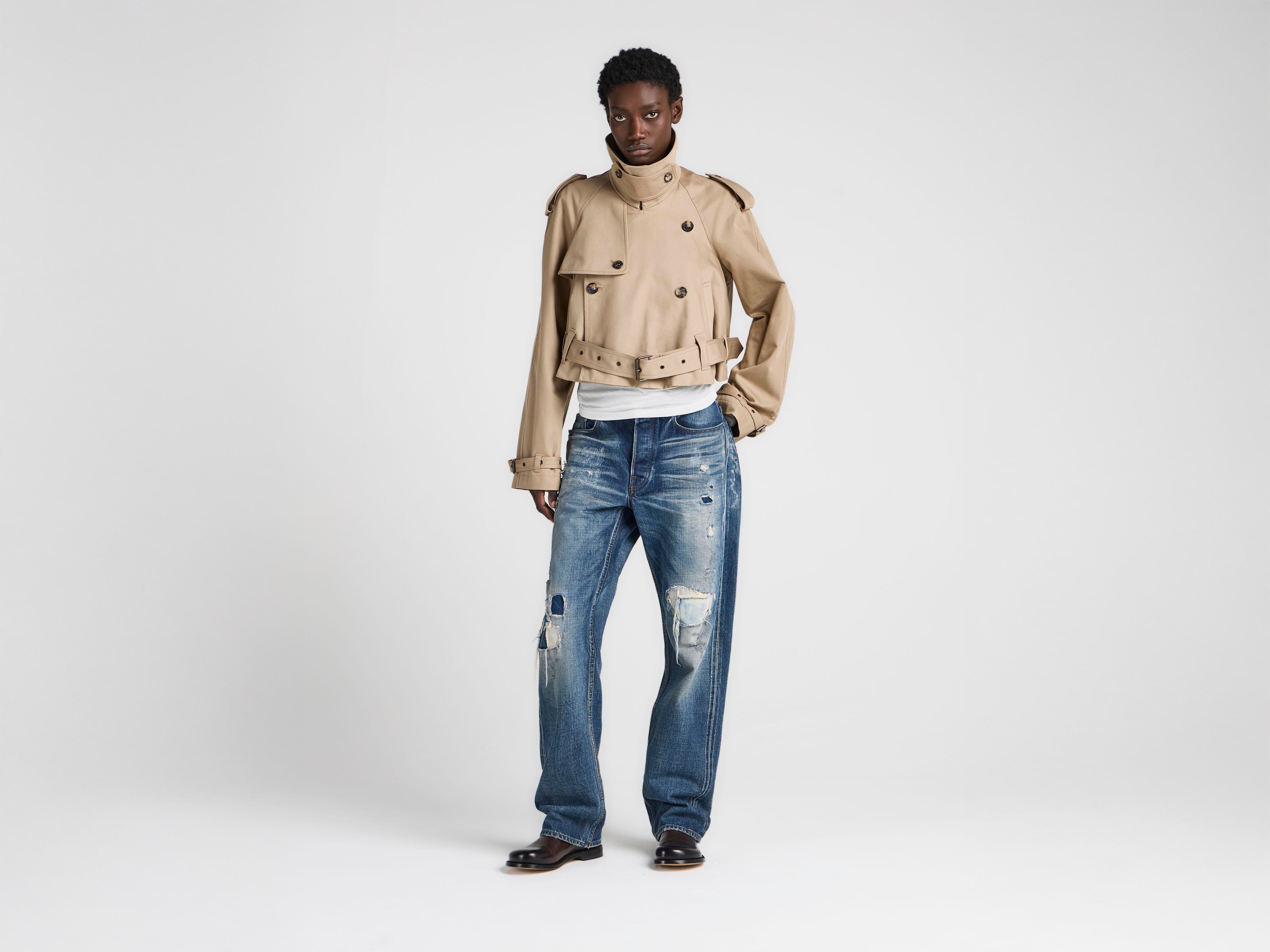 J.W.Anderson Cropped Trench Beige Baumwolle Damen