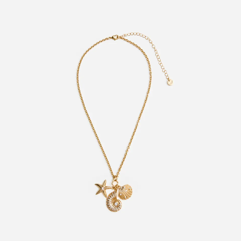 Self Portrait Jewellery Gold Multi Charm Kette Gold 41cm