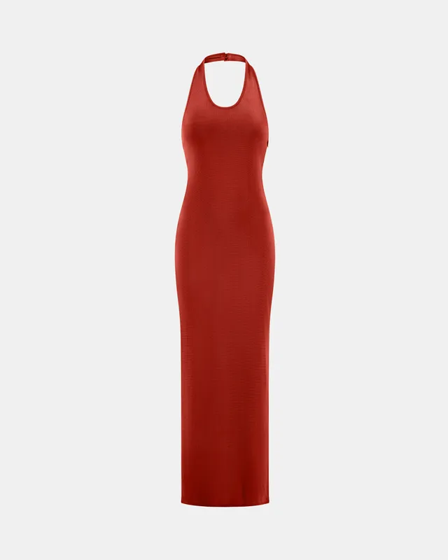 La Galpa for Nodaleto Aziza Kleid Midnight Red Viskose