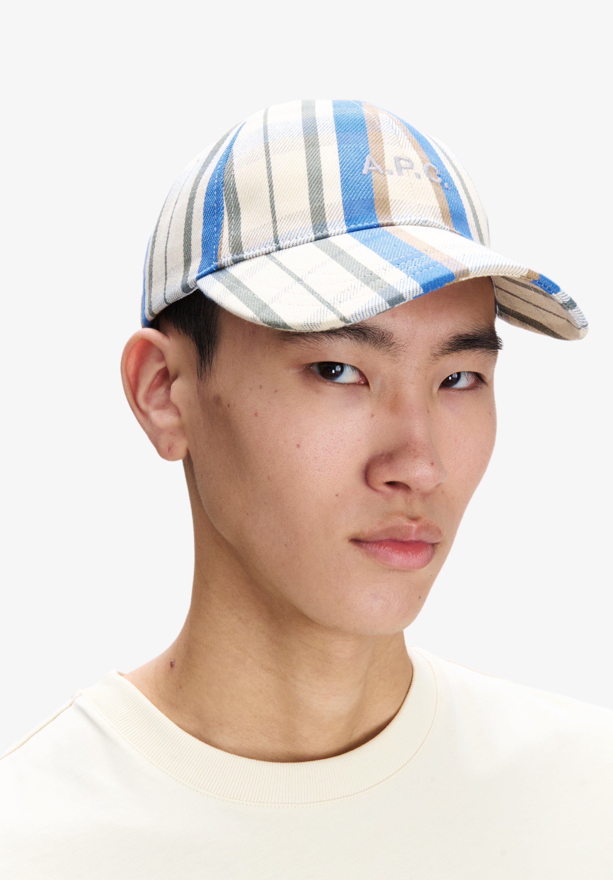 A.P.C. Kappe kariert 6-Panel Logo-Stick Unisex