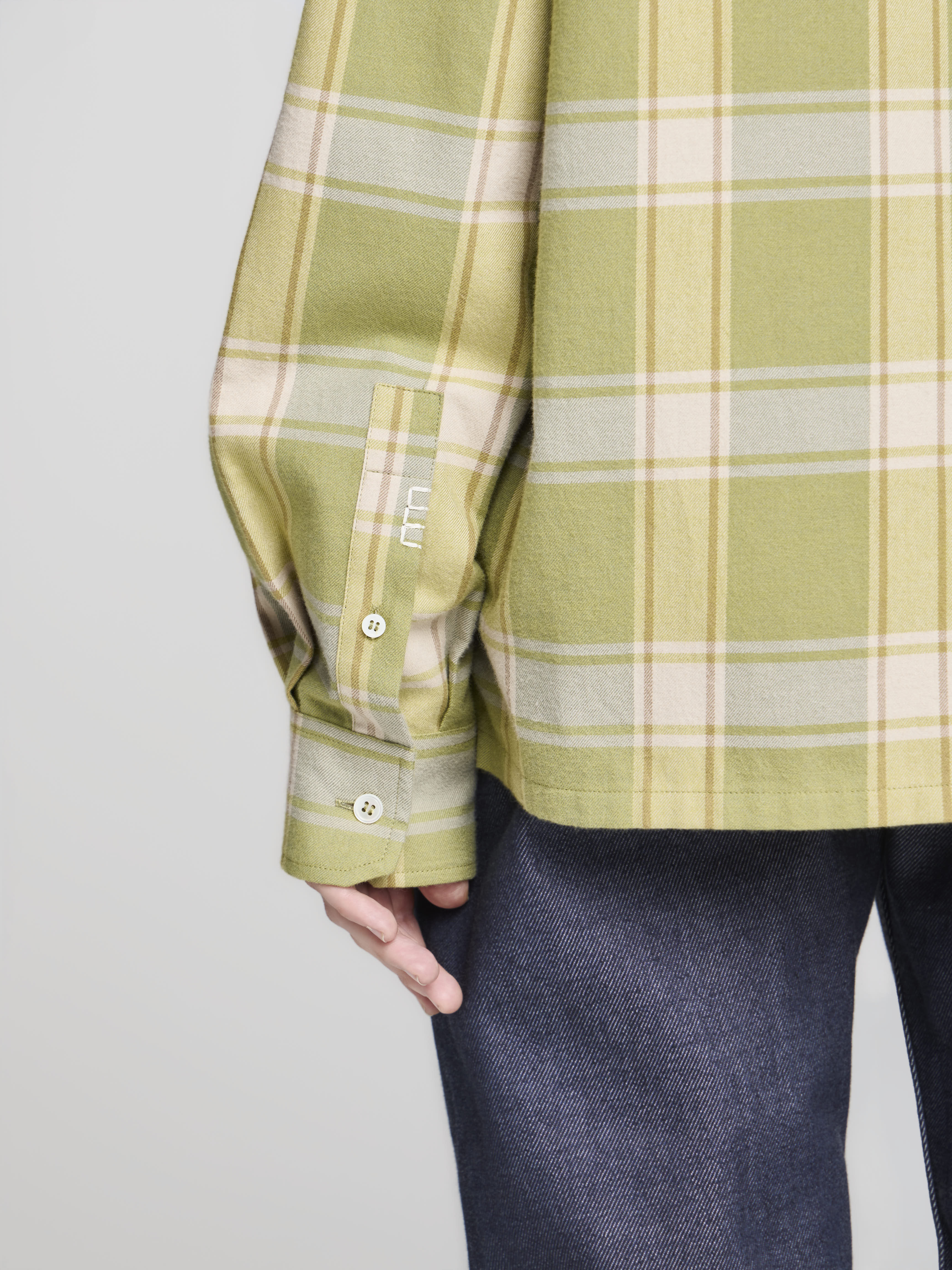 J.W.Anderson Shirts Check Shirt Hemd Apple Green Flanell