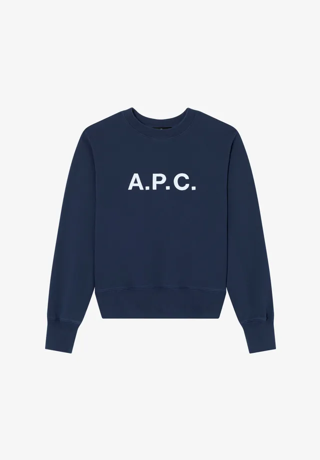 A.P.C. Vintage Sweatshirt Baumwolle Boxy Blau