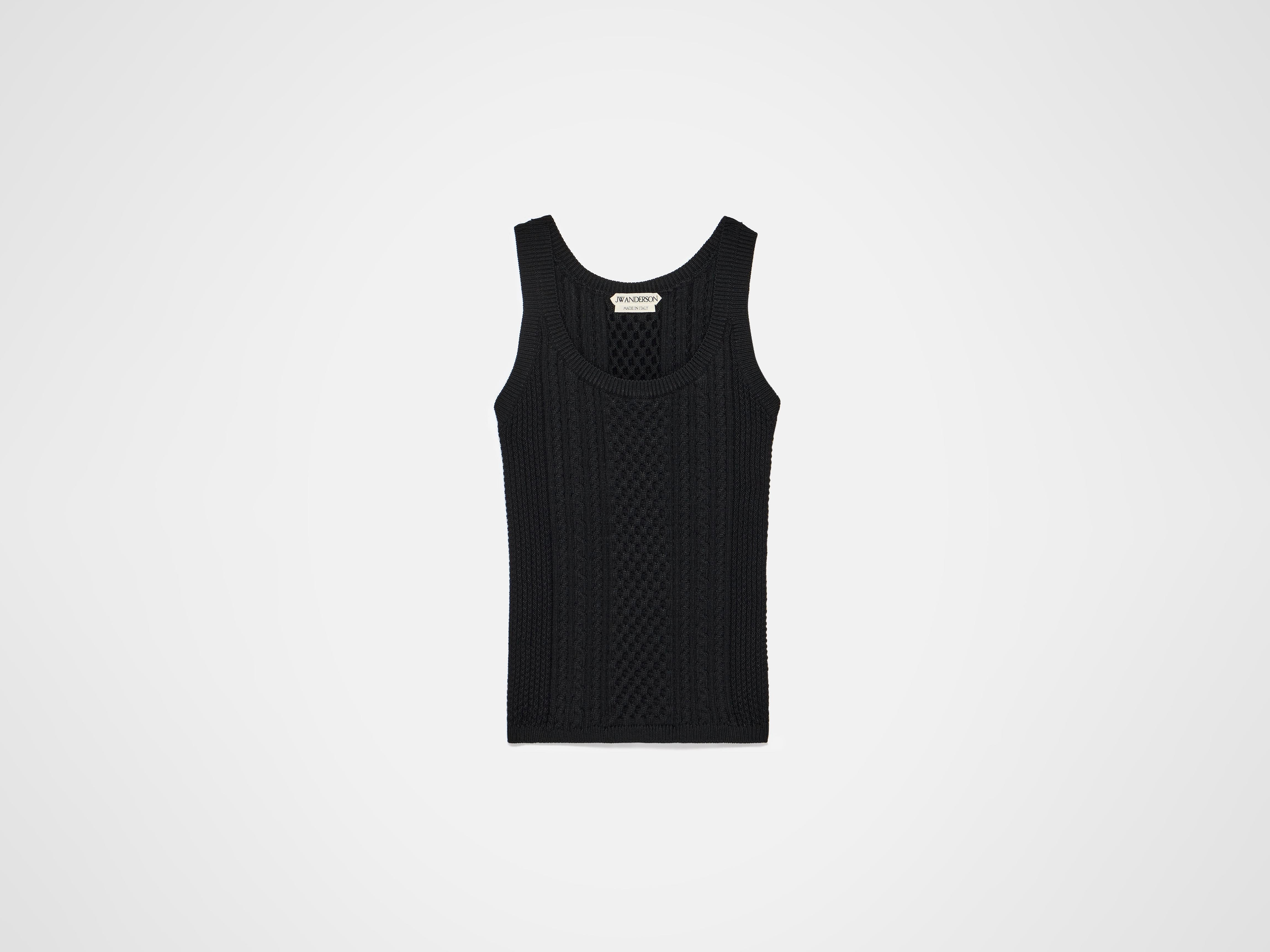 J.W.Anderson Cable-Knit Tank Top Schwarz Stricktop