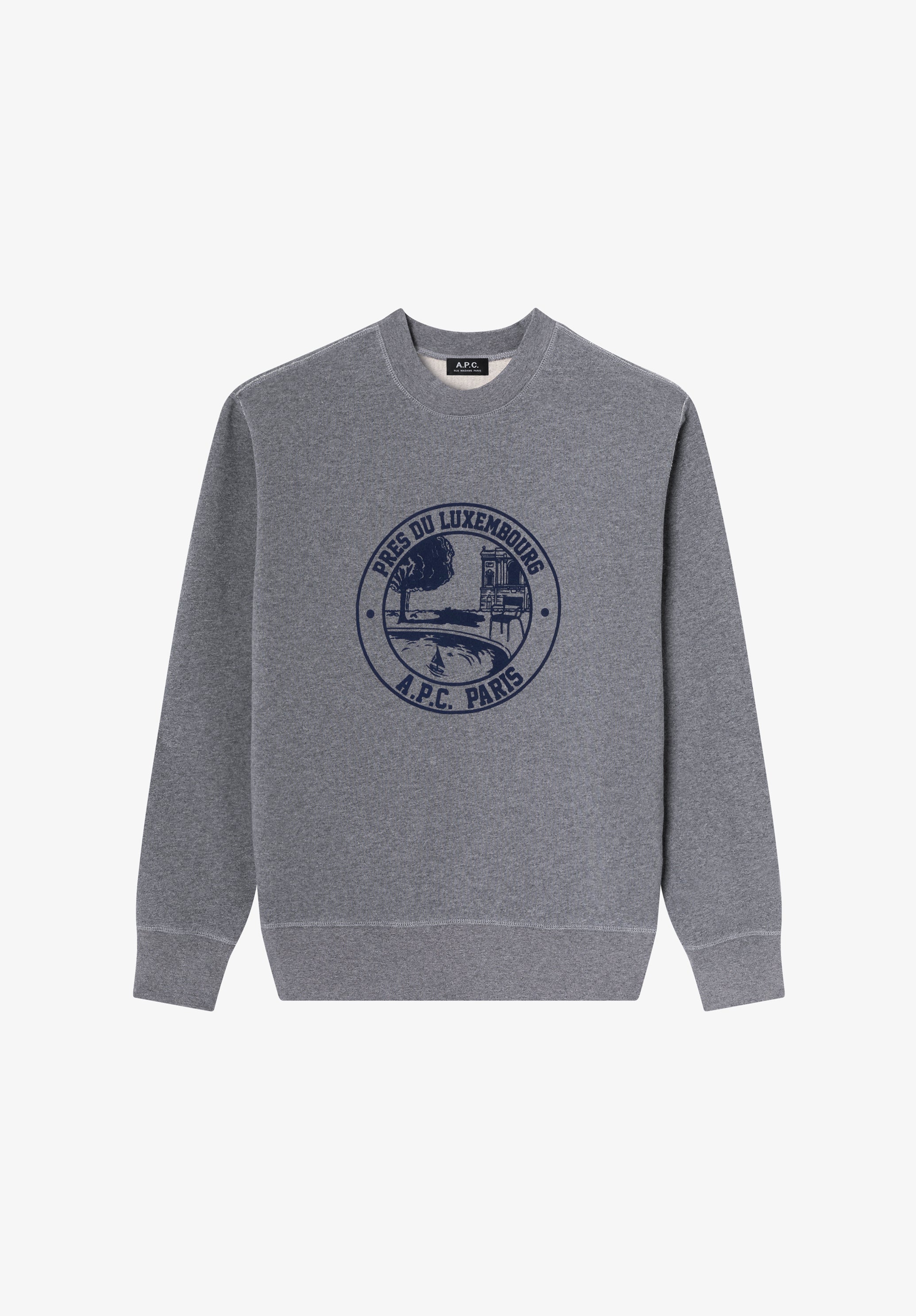 A.P.C. Garten-Logo Sweatshirt schwarz Bio-Baumwolle