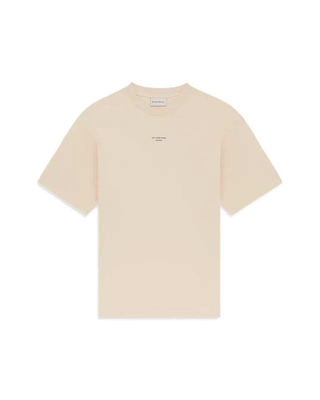 Drôle De Monsieur Slogan Classique T-Shirt Sand Baumwolle