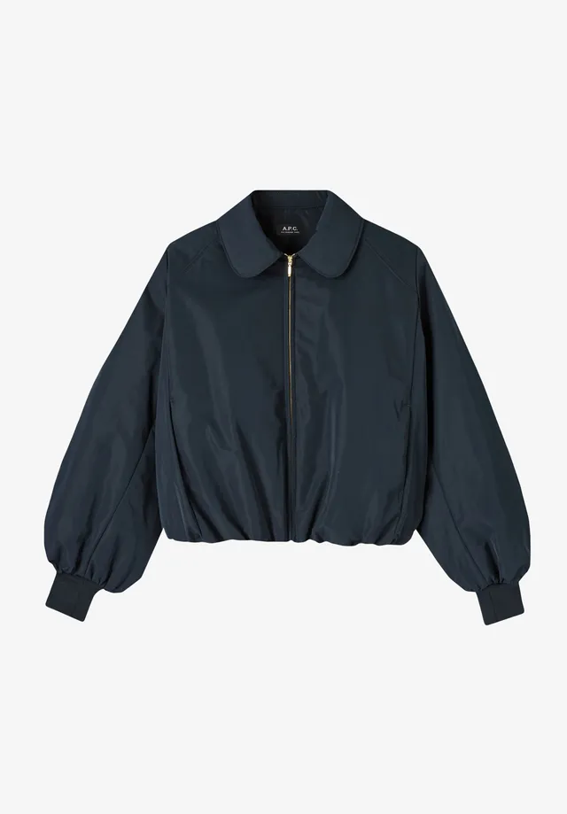 A.P.C. Bomberjacke Taft marineblau Blouson Gr. 34-42 Boxy