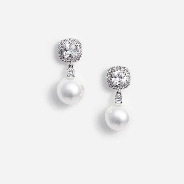 Self Portrait Crystal Pearl Ohrringe Silber Perle 2,8 cm