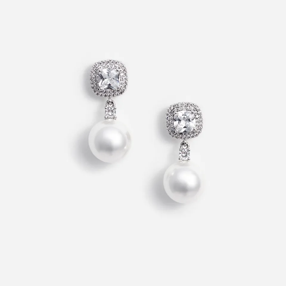 Self Portrait Crystal Pearl Ohrringe Silber Perle 2,8 cm
