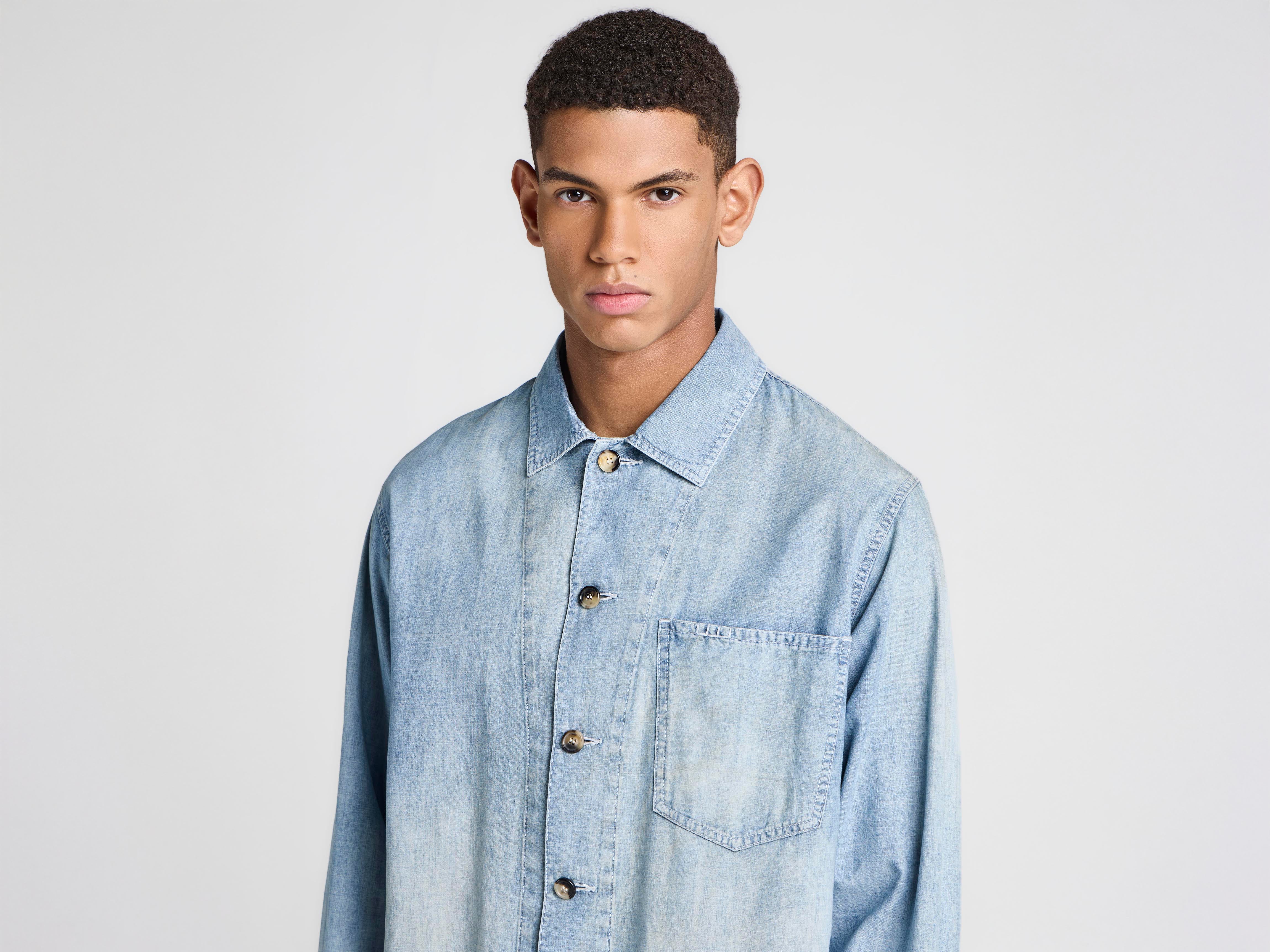 J.W.Anderson Shirts Slant Pocket Hemd Hellblau Baumwolle