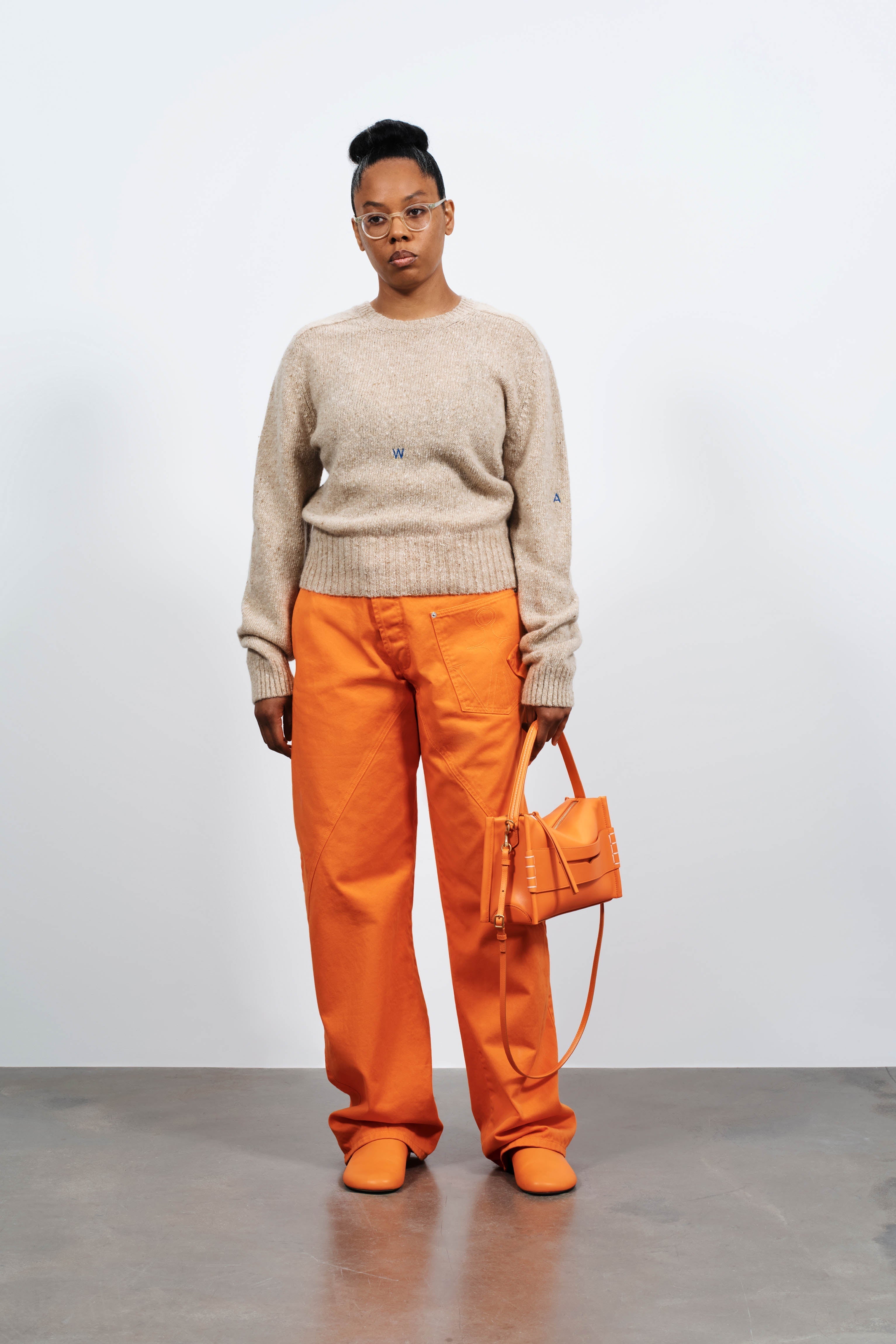 J.W.Anderson Embroidered Jumper Pullover Oatmeal