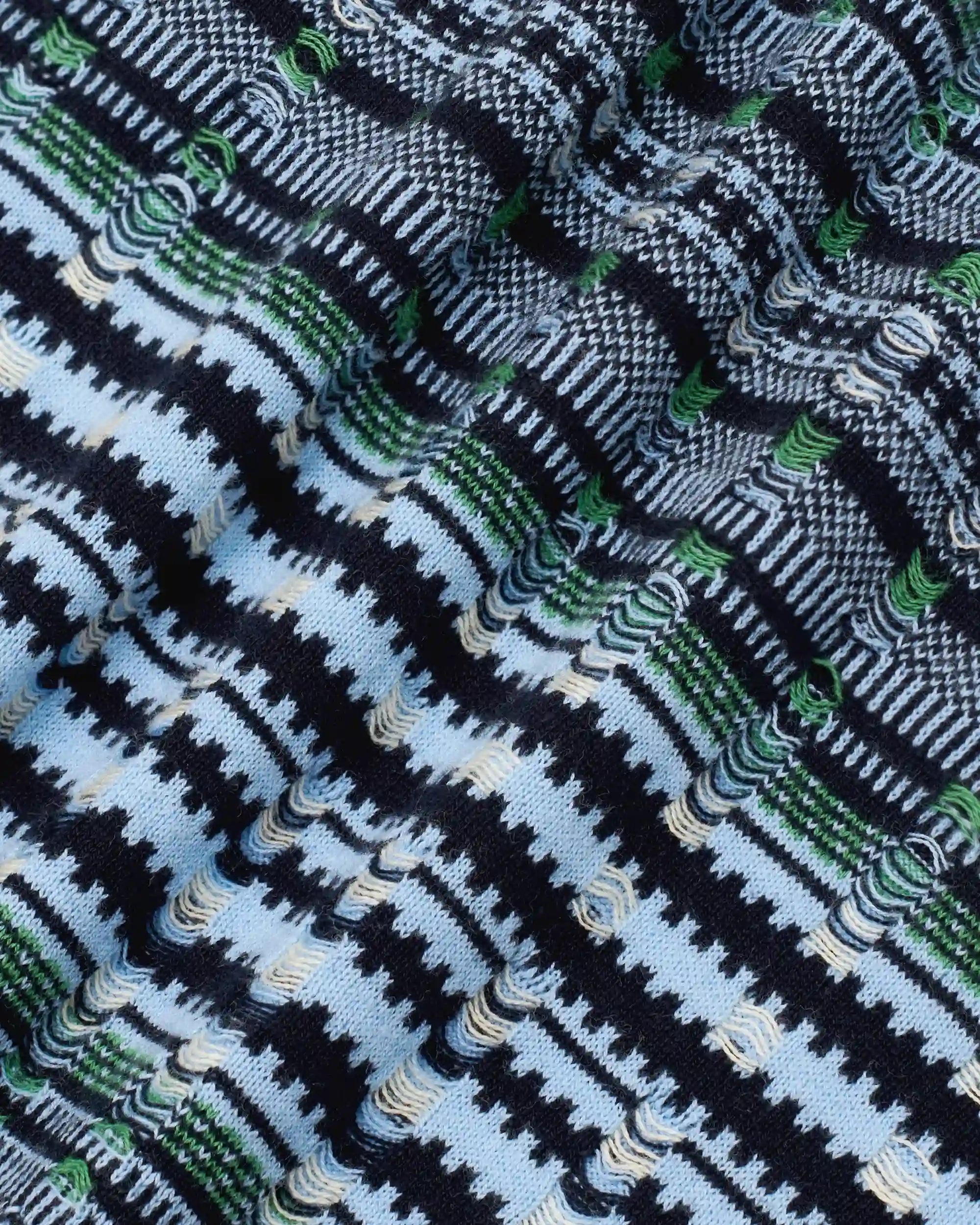Drôle De Monsieur Coogi Long Sleeve Knit Polo Strickpolo Blau