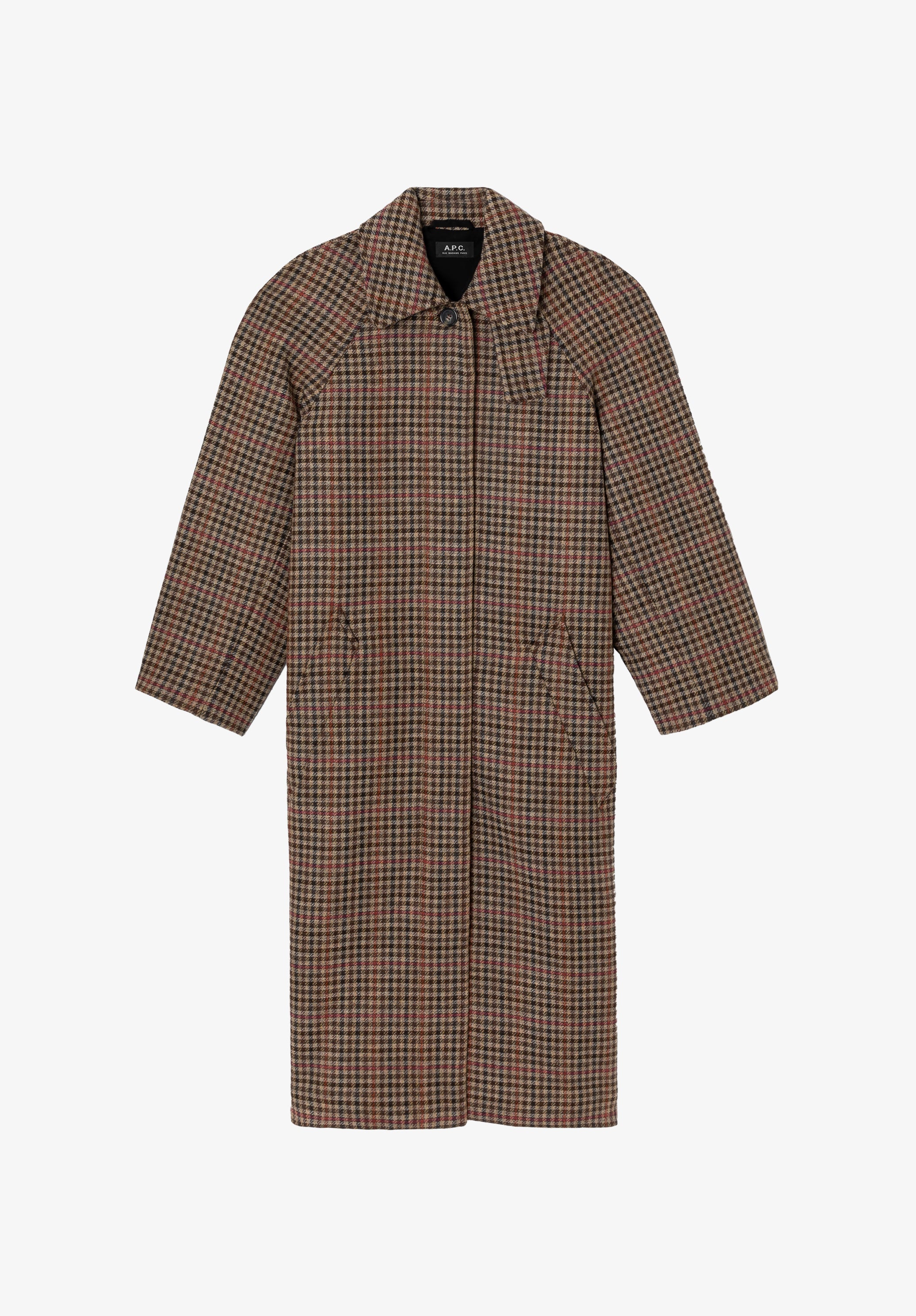 A.P.C. Oversize Mantel Karo Raglan Größe 38