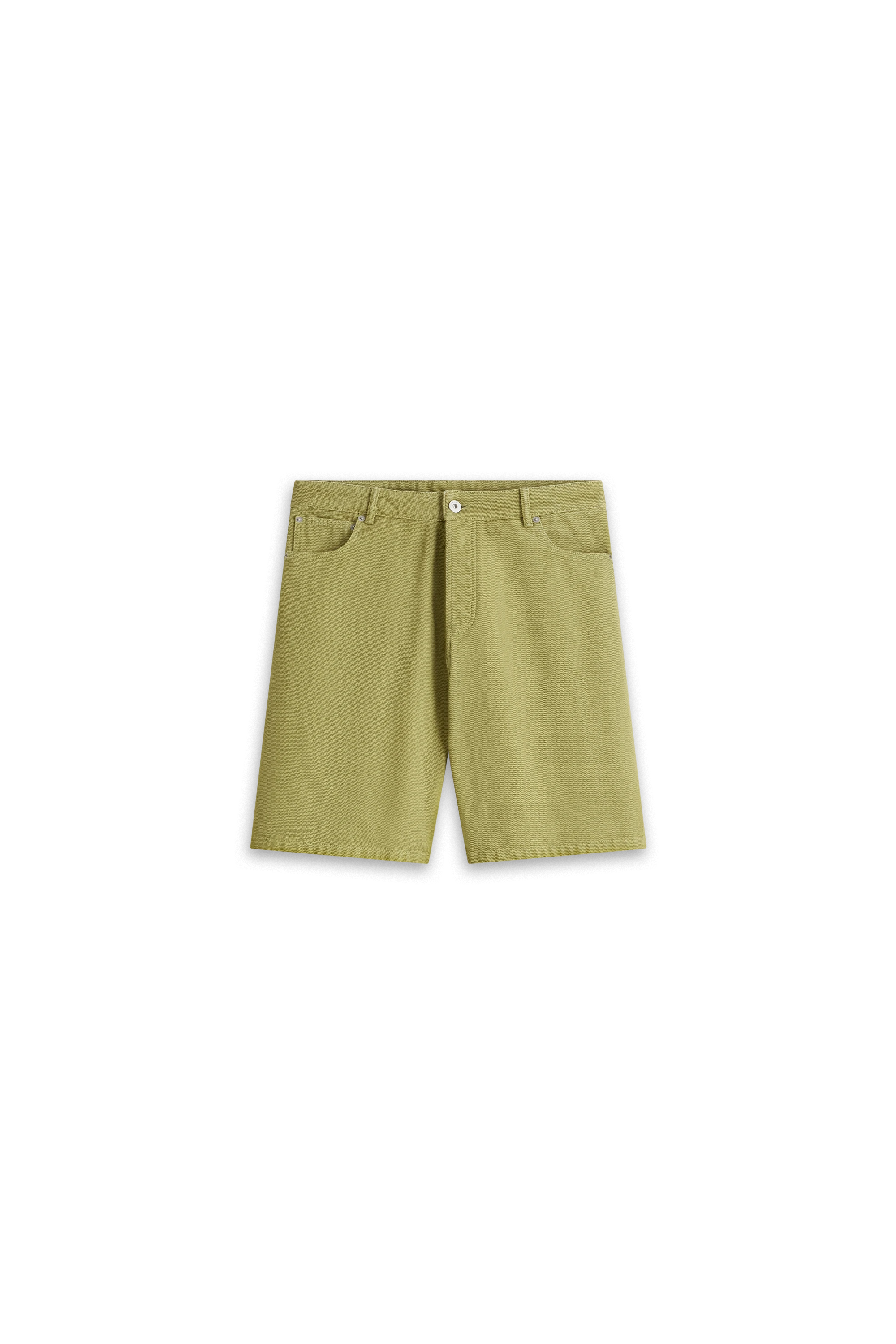 Drôle De Monsieur Shorts D-BS126 Denim Shorts Khaki Baumwolle