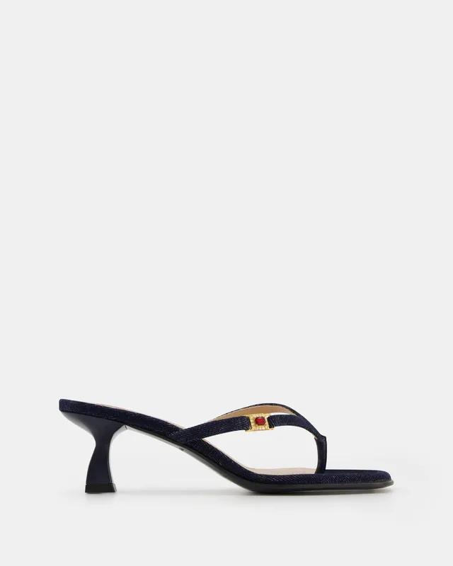 Nodaleto Dona Ruby Mules Dark Denim mit Stein