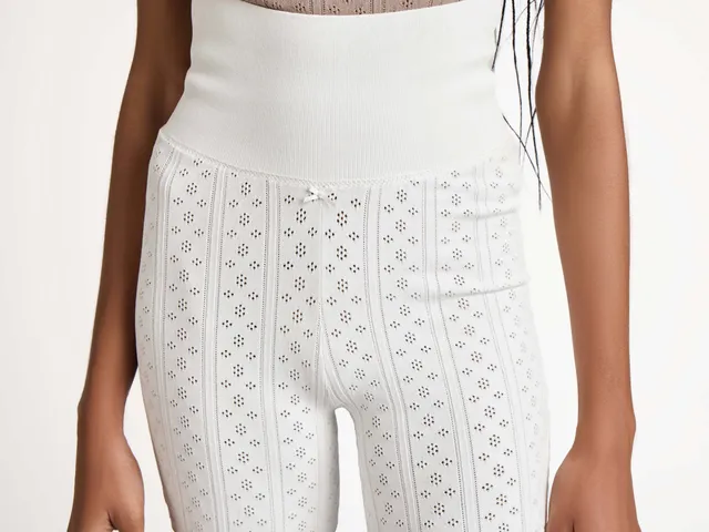 J.W.Anderson Knitted Pointelle Shorts Weiß Viskose