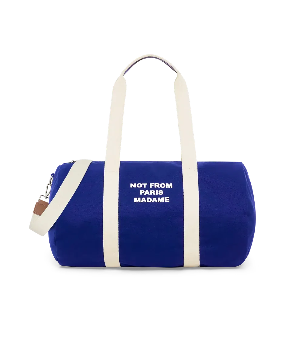 Drôle De Monsieur Slogan Gym Bag Sporttasche Blau Canvas