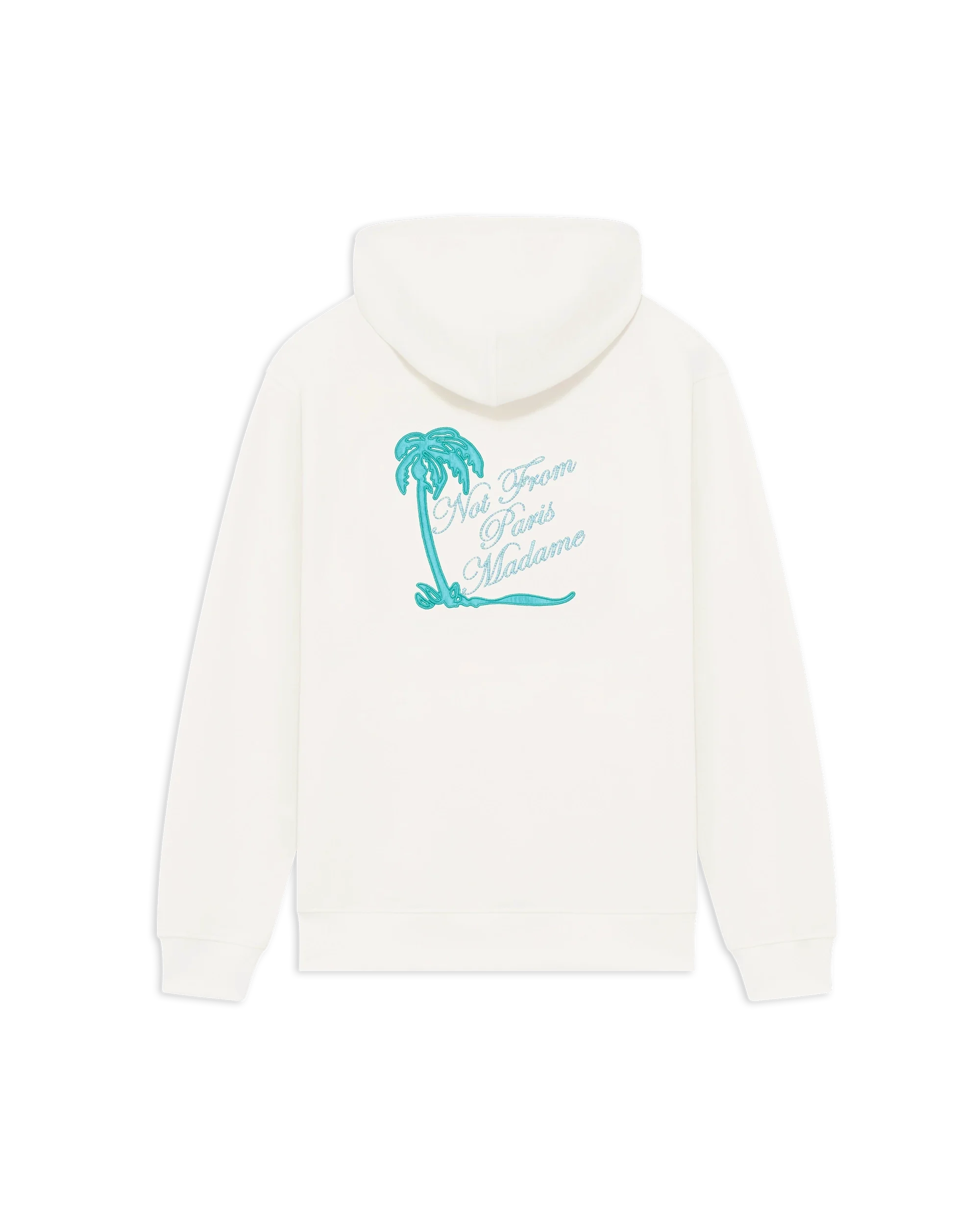 Drôle De Monsieur Slogan Palmiers Hoodie Off-White Baumwolle