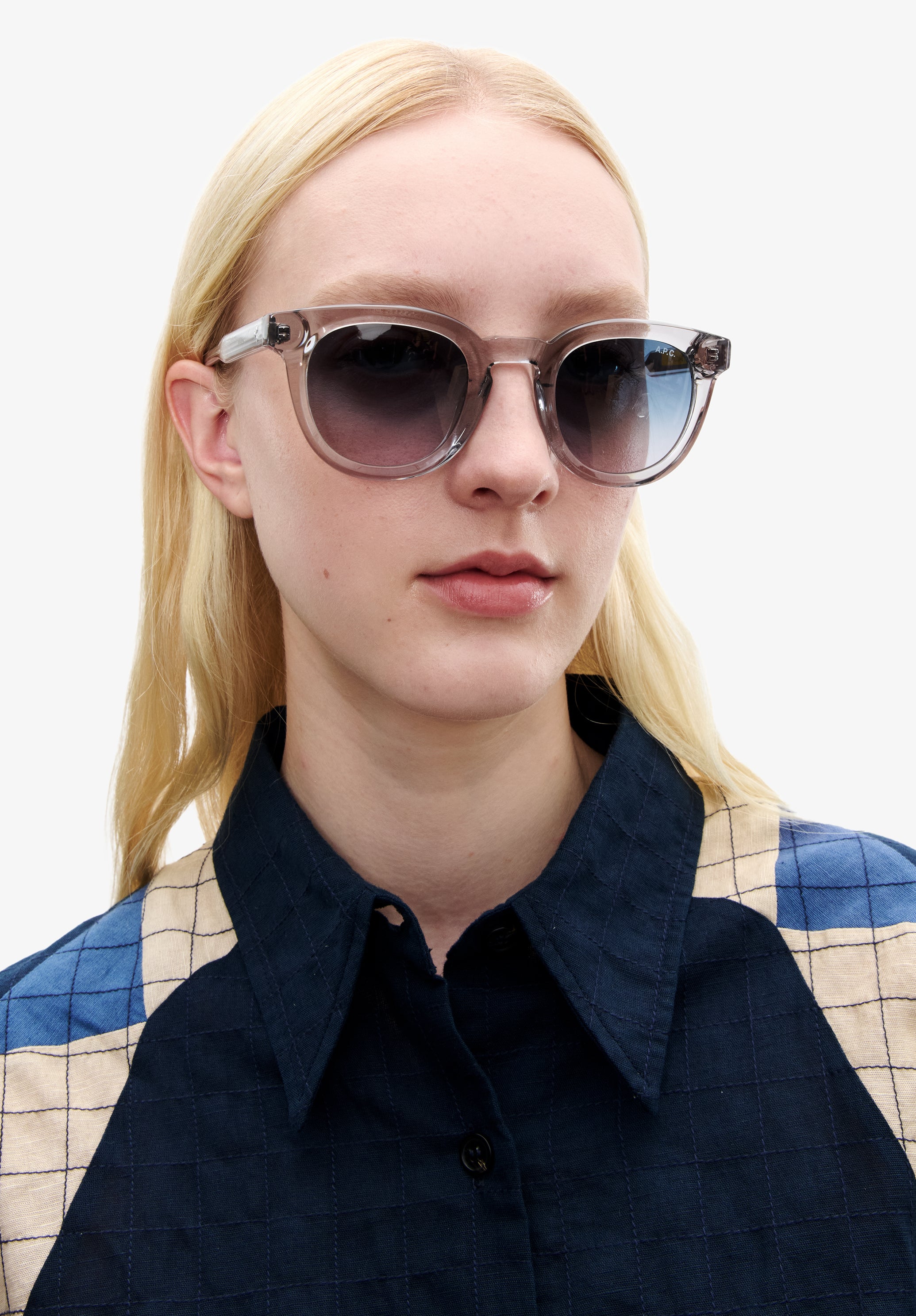 A.P.C. ACCESSORIES Les Lou Sonnenbrille TU blau UV