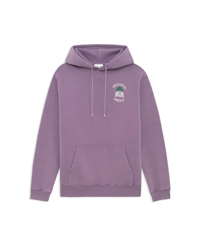 Drôle De Monsieur Washed Drôle Car Palms Hoodie Lila Baumwolle