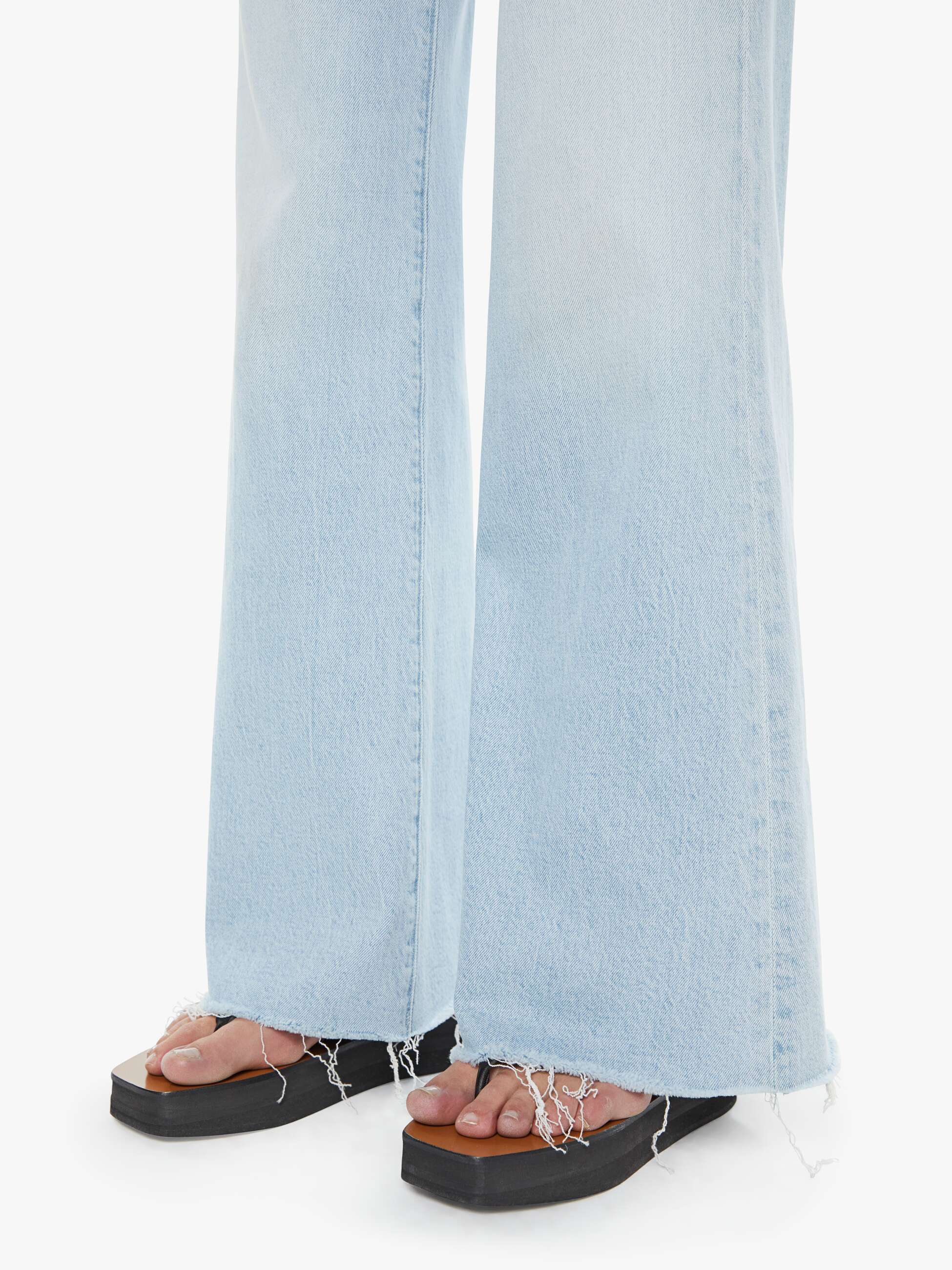 Mother Hustler Roller Skimp Wide Leg Jeans Bring The Cooler