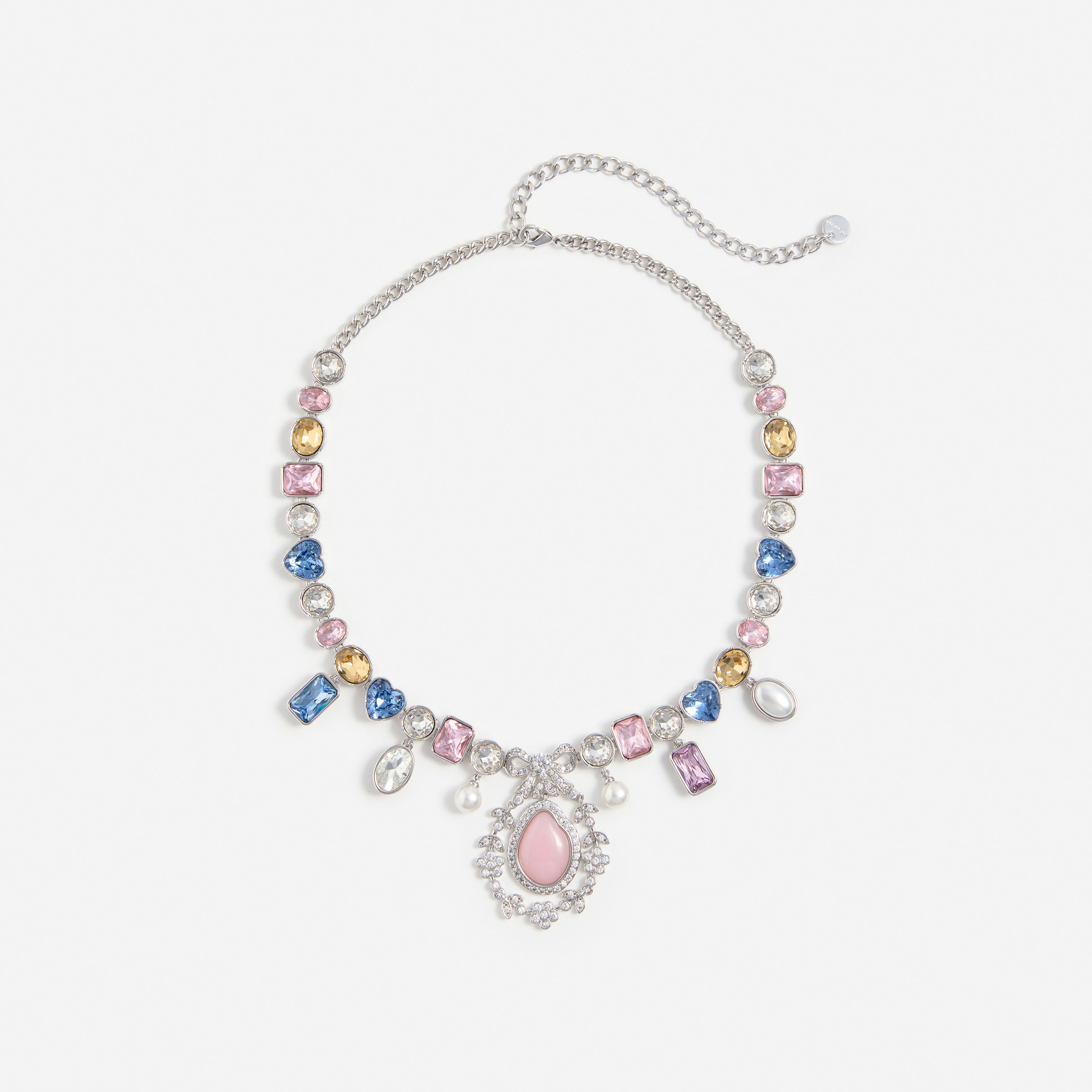 Self Portrait Crystal Bow Halskette Multi Kristall Perle