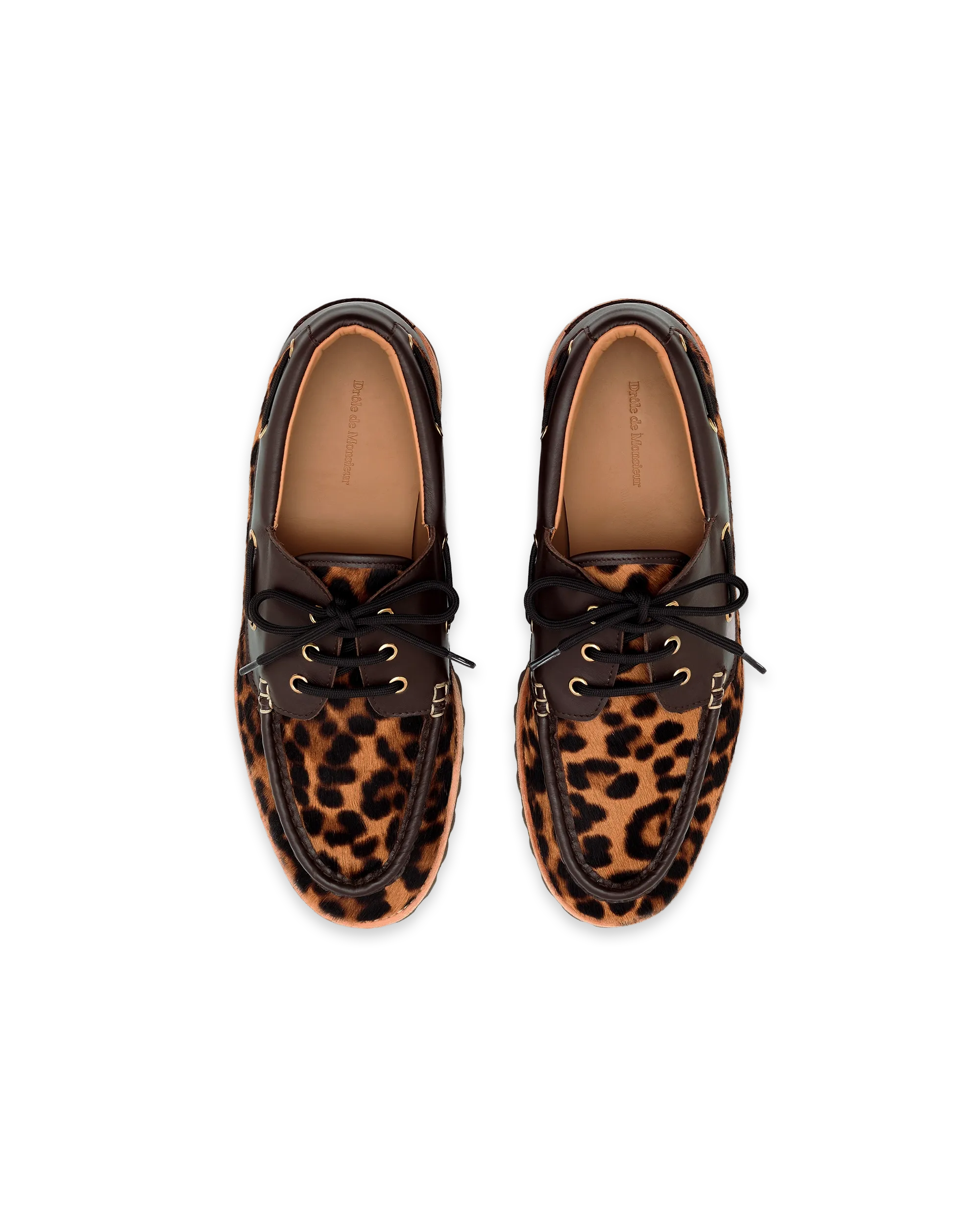 Drôle De Monsieur Bateau Bootsschuh Leopard Leder 42