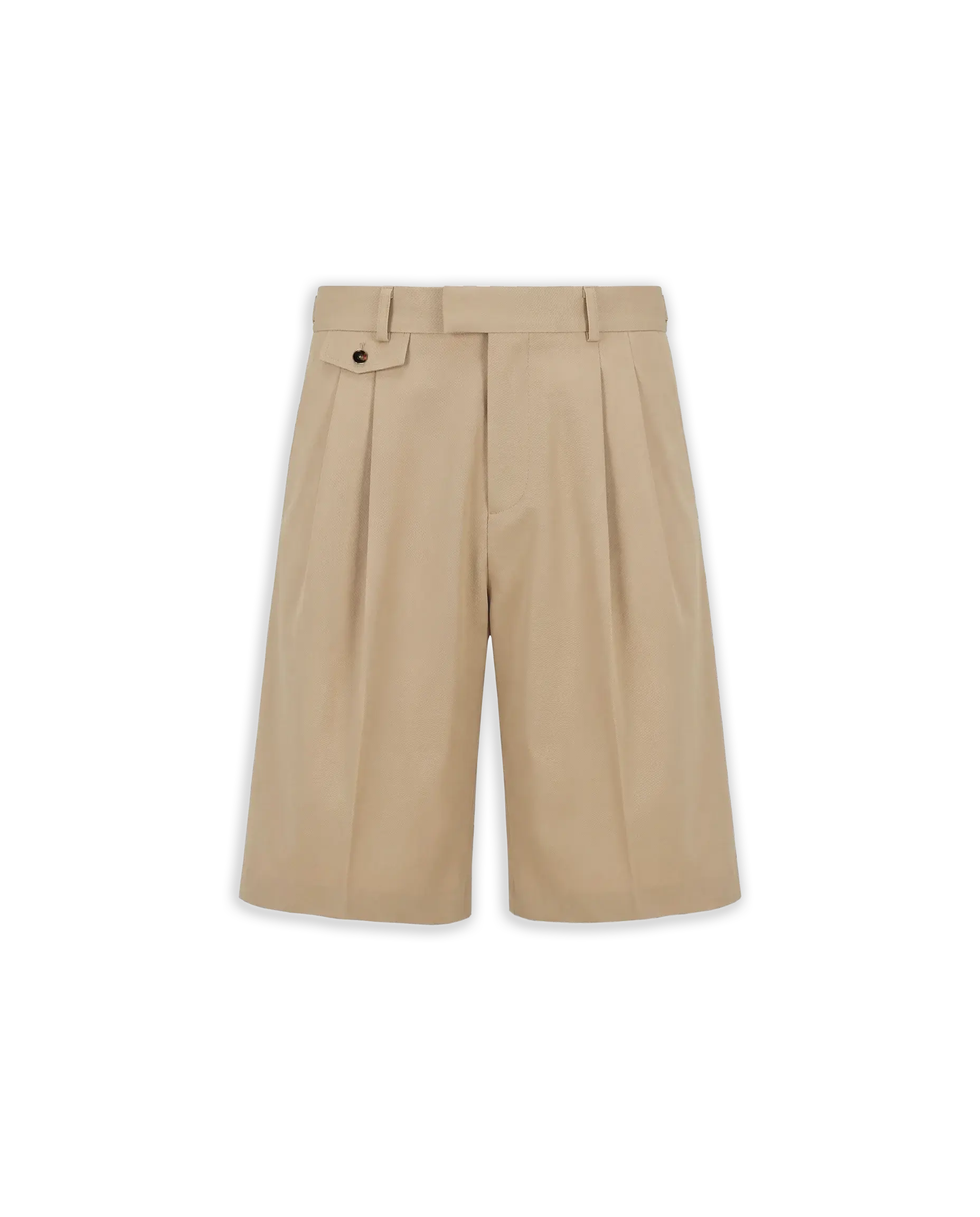 Drôle De Monsieur Short Long Coton Shorts Beige Baumwolle