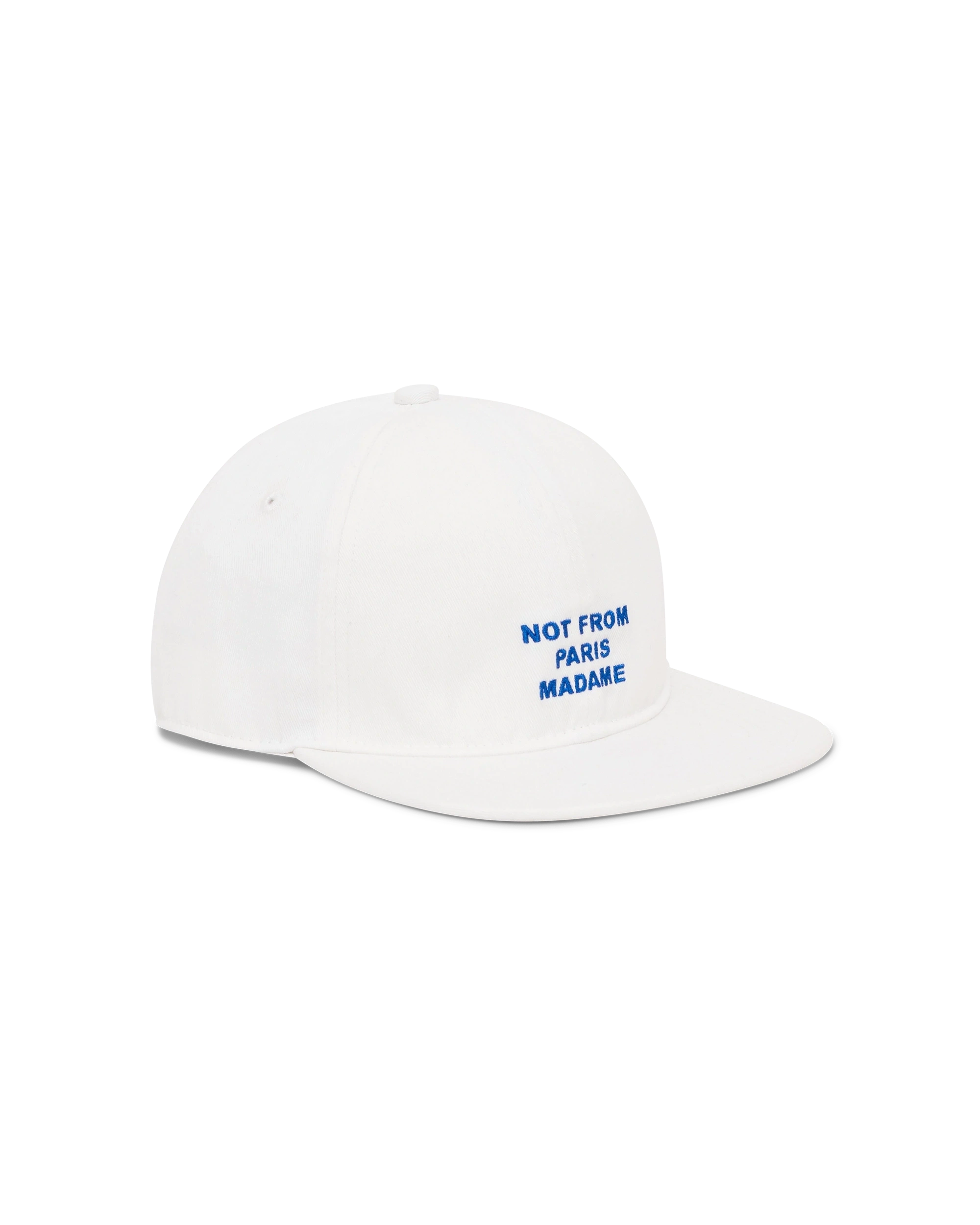 Drôle De Monsieur Flat Slogan Cap Weiß Baumwolle