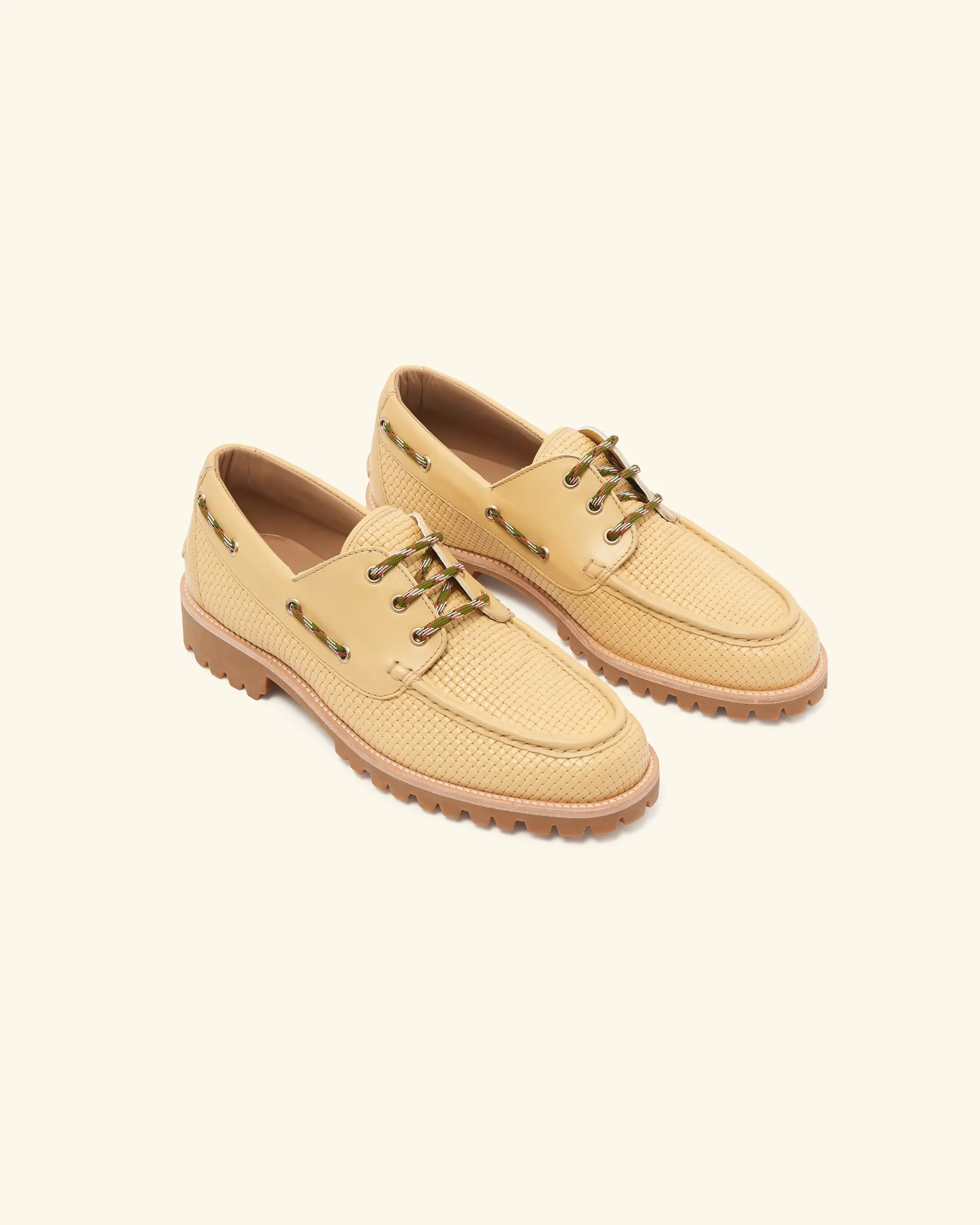 Drôle De Monsieur Bateau Bootsschuh gelb Leder