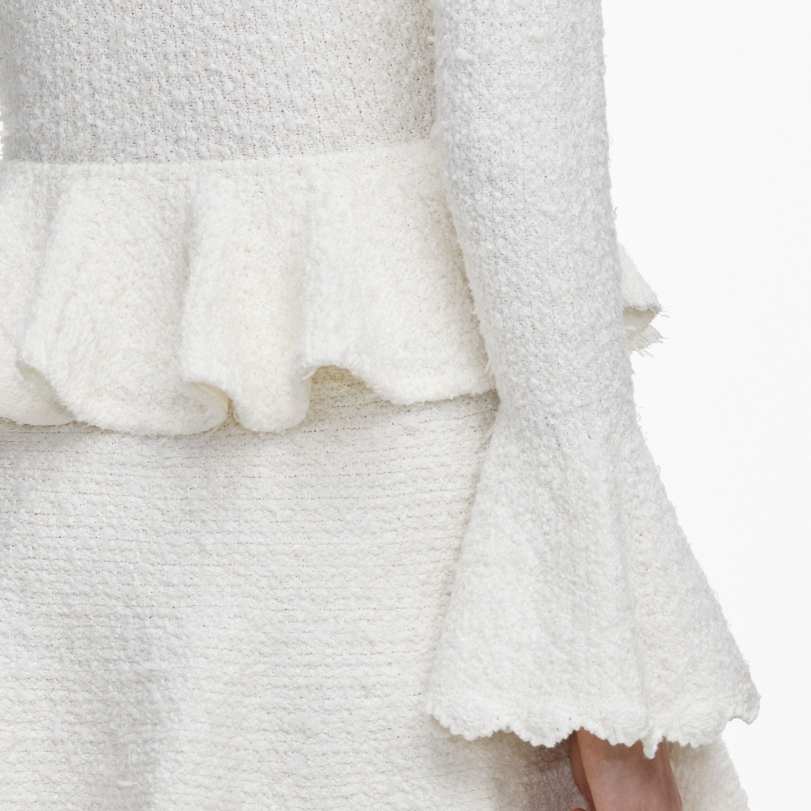 Self Portrait Dresses White Knit Minikleid Weiß Strick