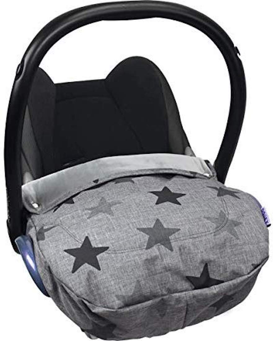 Dooky Cosy Top Grey Stars Fußsack Babyschale 0+ Universal