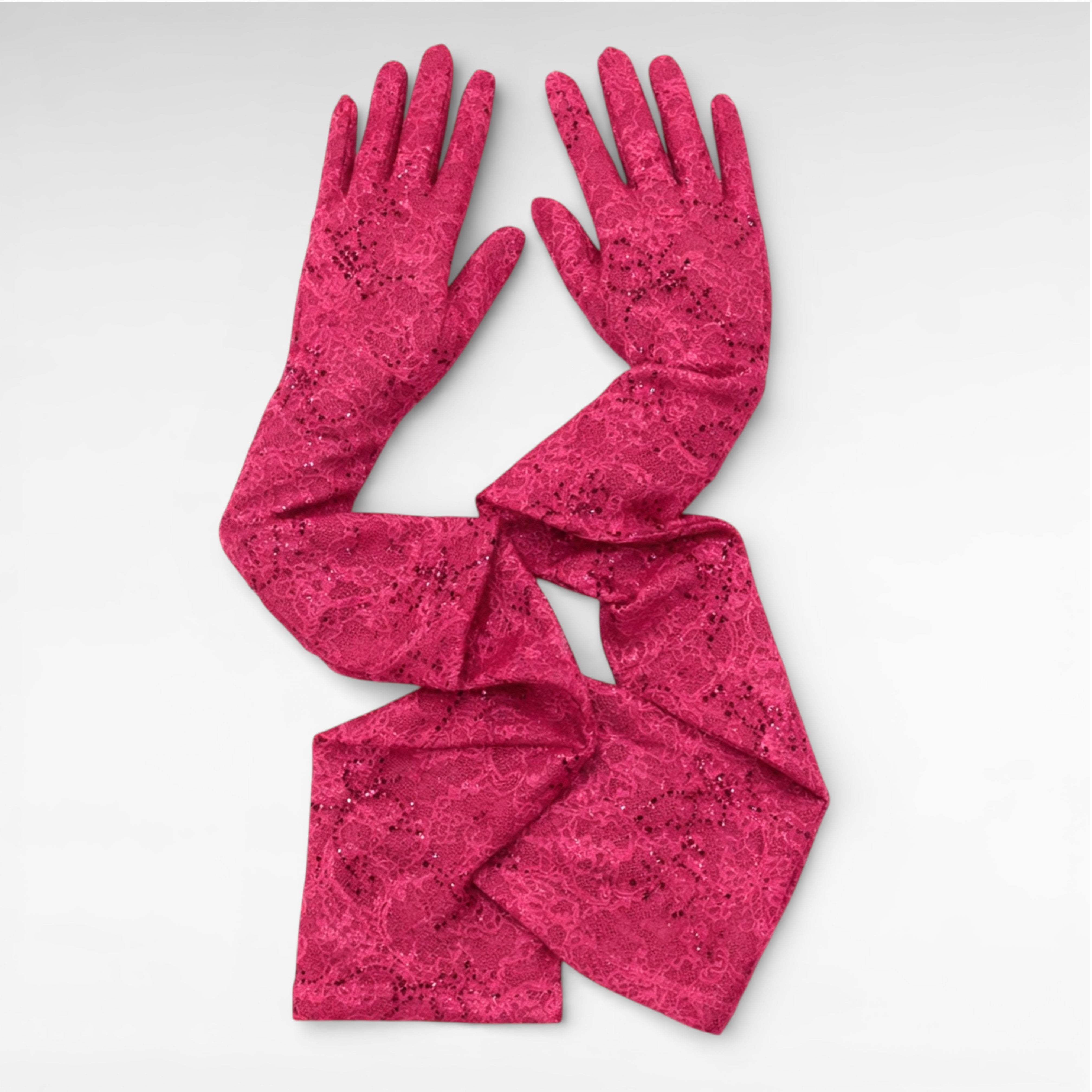 Gedebe Lace Gloves Handschuhe Spitze mit Kristallen 35cm