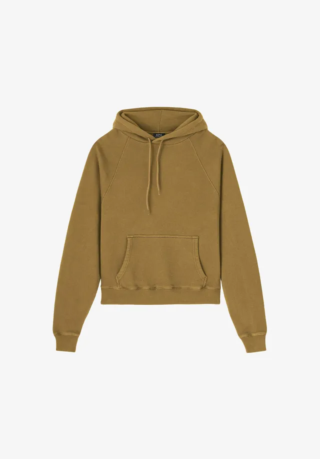 A.P.C. Raglan Hoodie Taupe Bio-Baumwolle Größe M