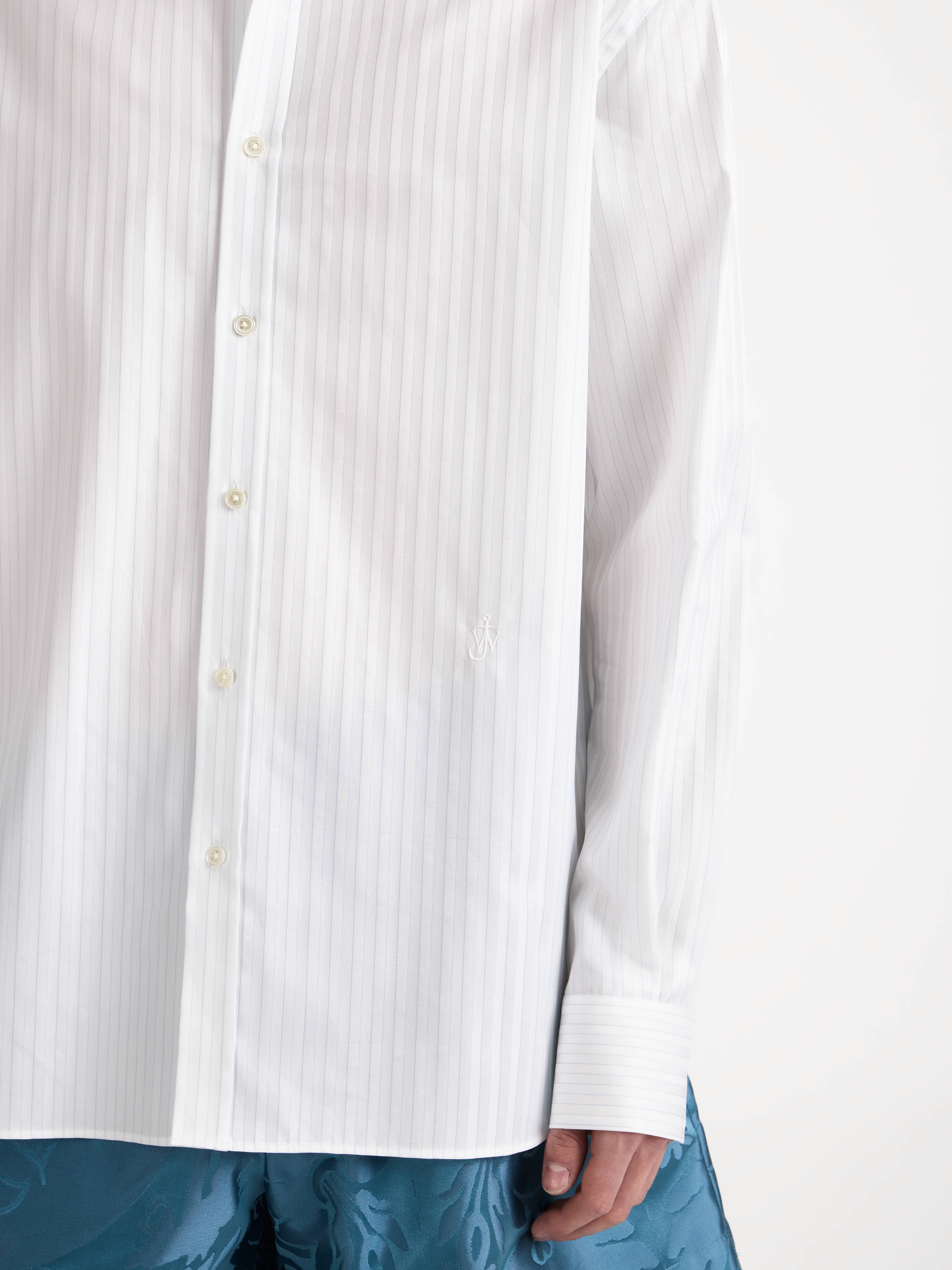 J.W.Anderson Classic Hemd Herren white blue Popeline