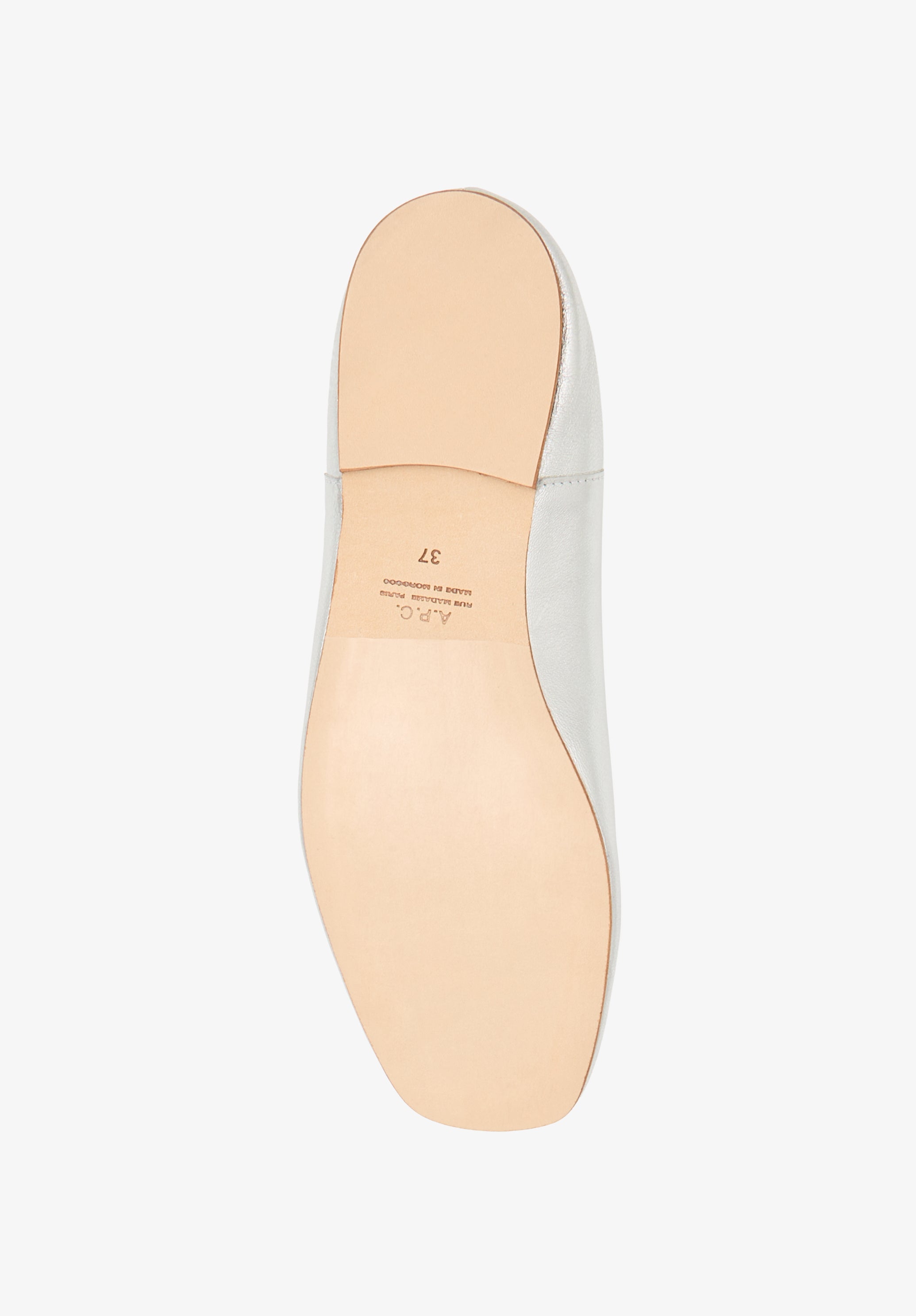 A.P.C. SHOES Lederballerinas Eckige Kappe Metallic 35-41