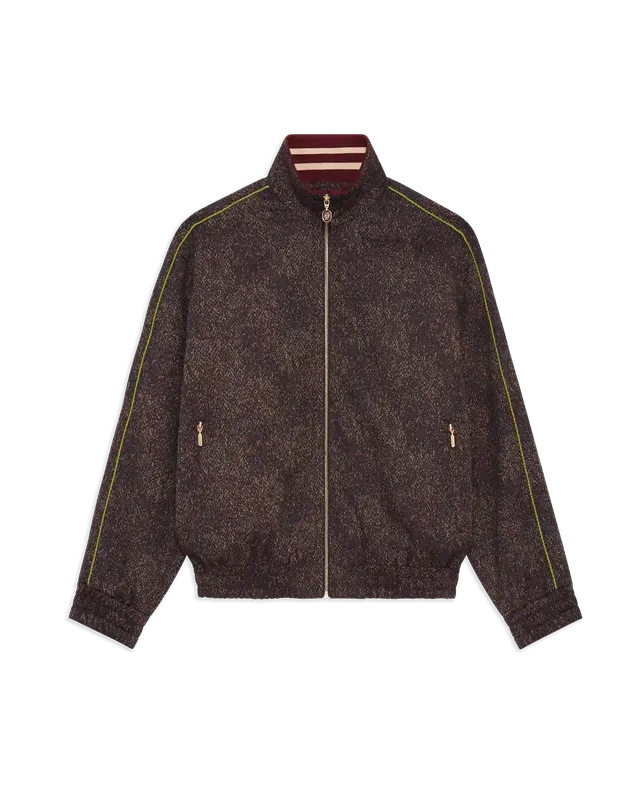 Drôle De Monsieur Tweed Trackjacket Wollmix Burgunderrot