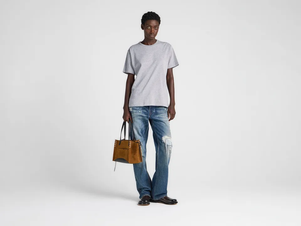J.W.Anderson Anchor T-Shirt Damen Grau Melange Stick