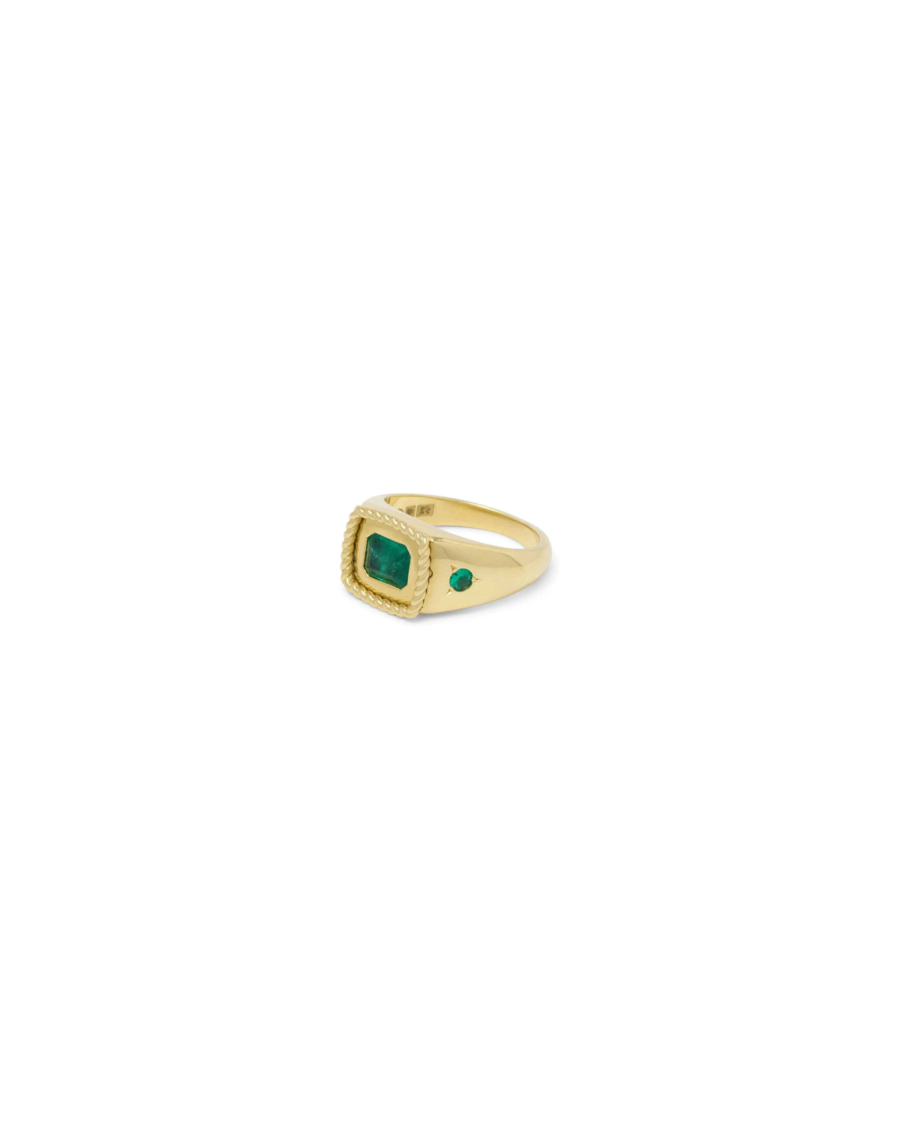 Drôle De Monsieur Bague Emeraude Ring Gold Smaragd Gr. 58