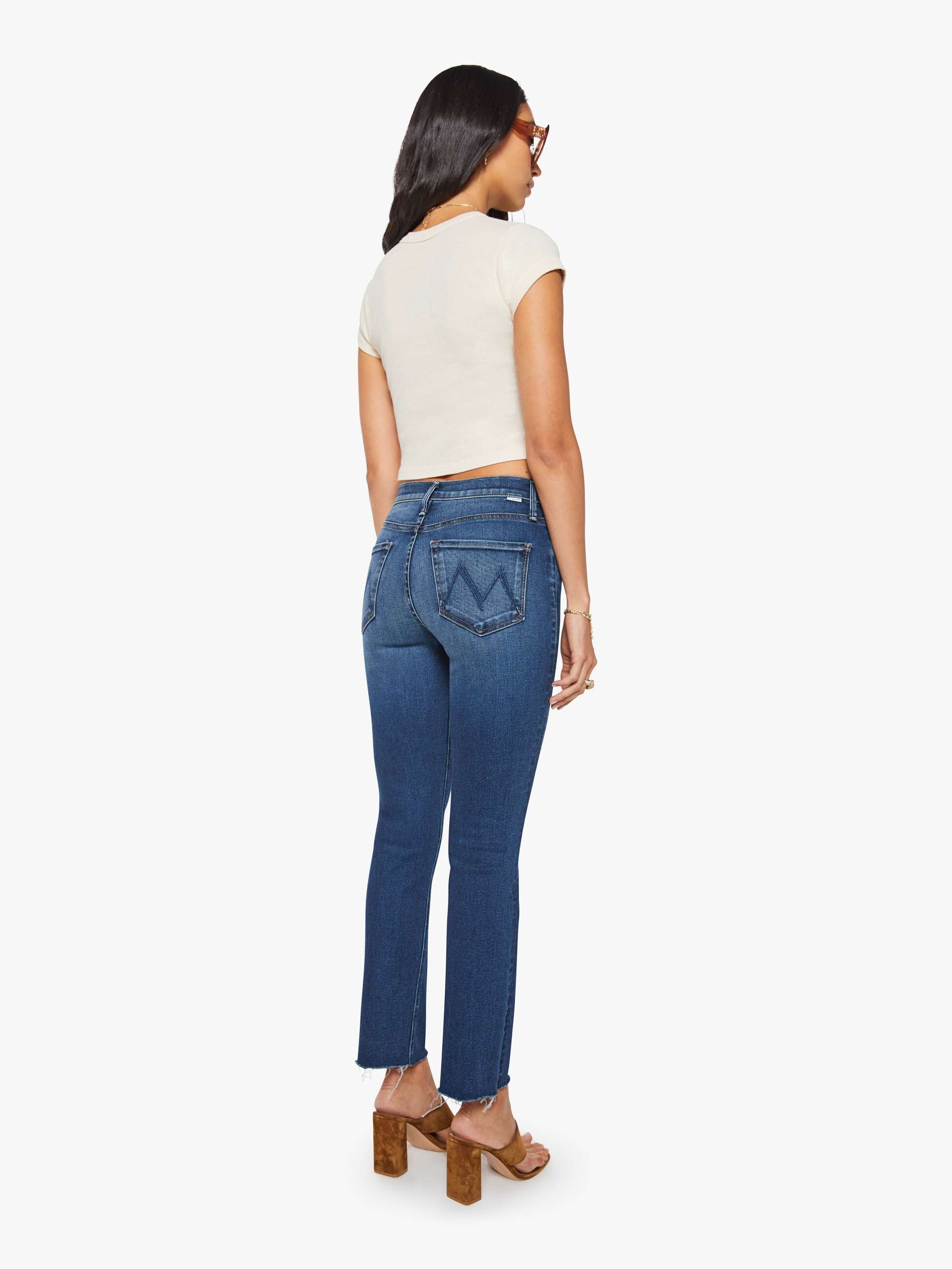Mother Mid Rise Dazzler Jeans Taking Chances Fransen