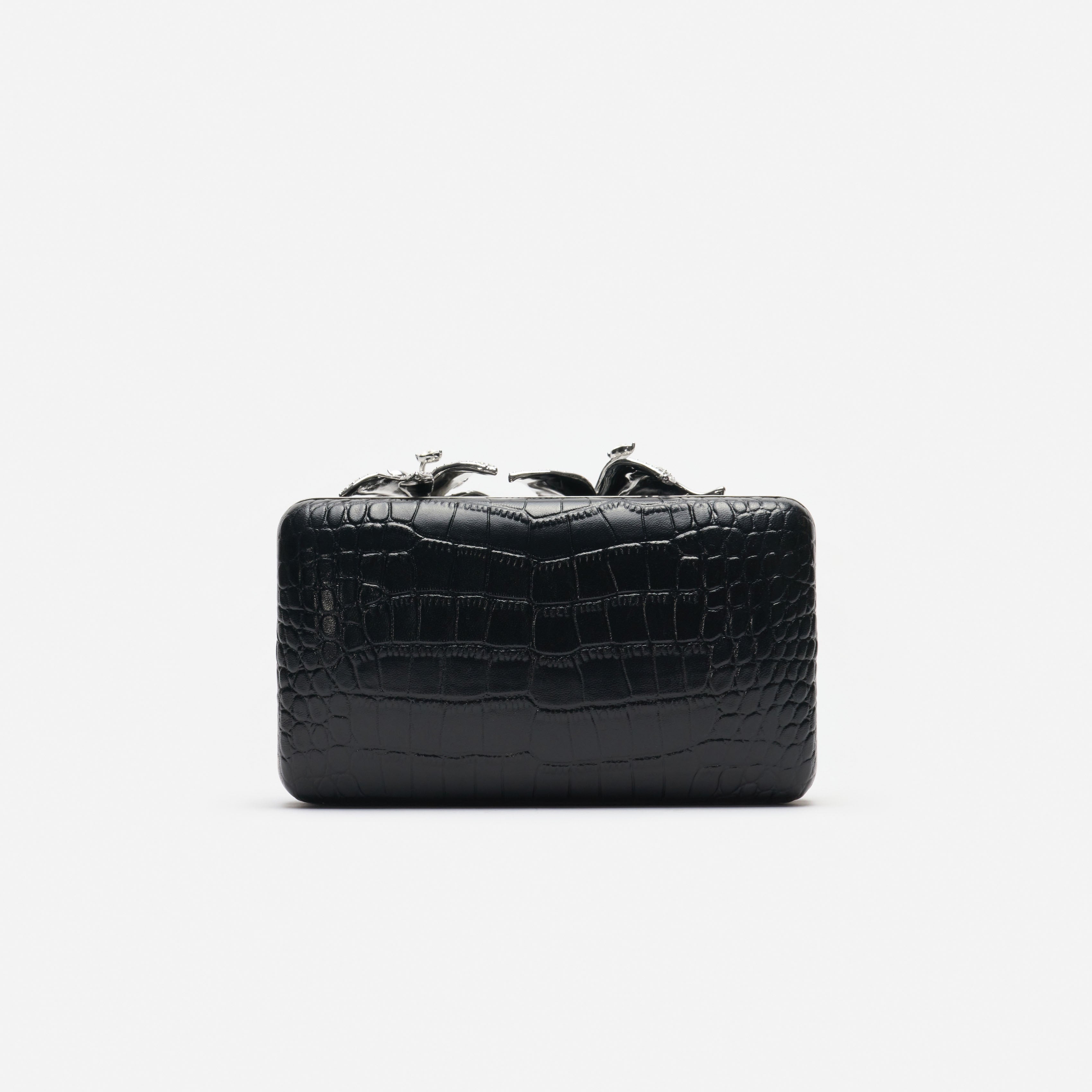 Self Portrait Handbags Black Croc Clutch Tasche Schwarz Kristall