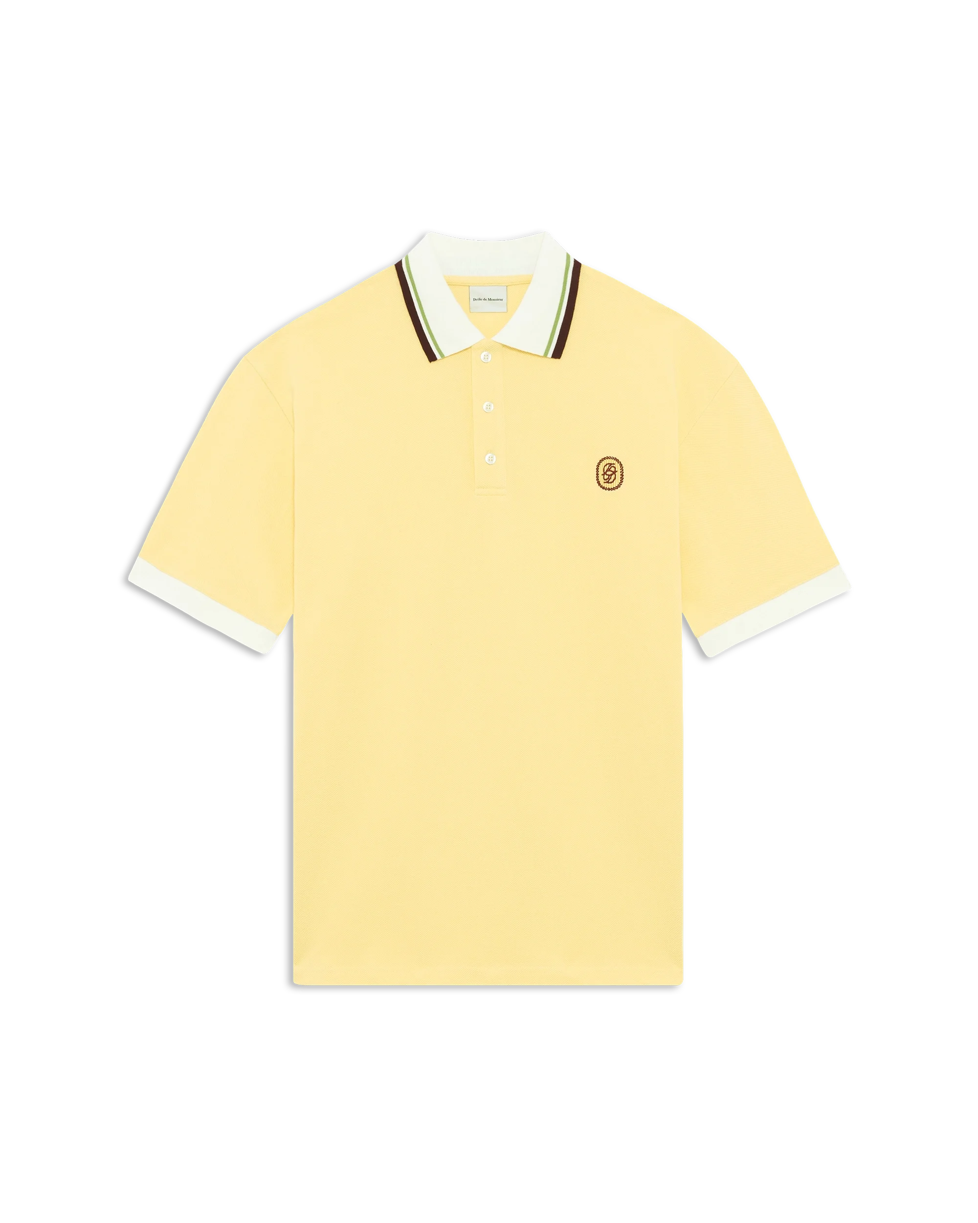 Drôle De Monsieur D Mirror Polo Polohemd gelb Baumwolle