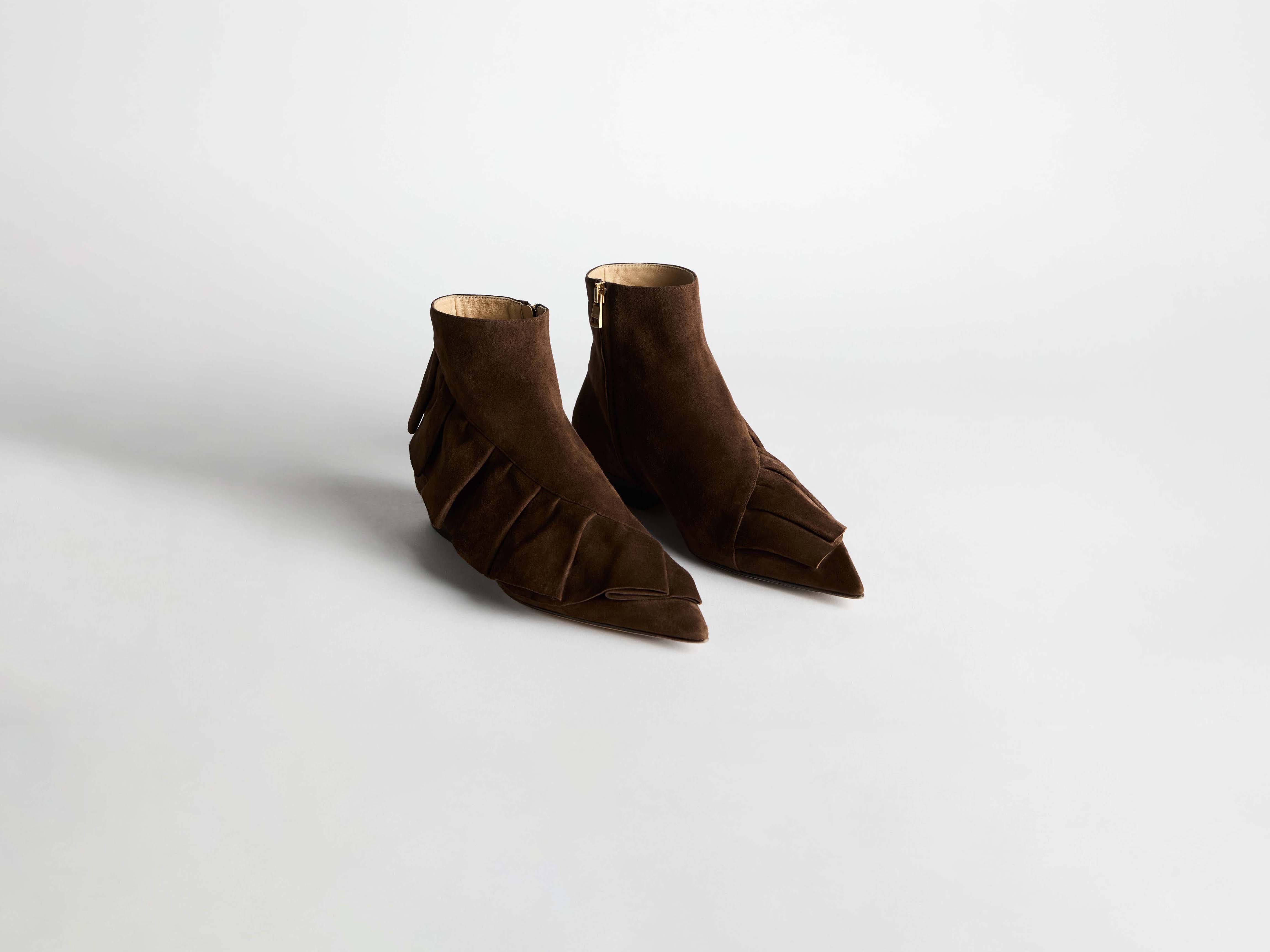 J.W.Anderson Shoes Ruffle Boots Stiefel Braun Ziegenleder