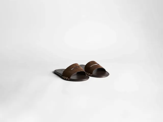 J.W.Anderson Loafer Slides Damen Braun Wildleder