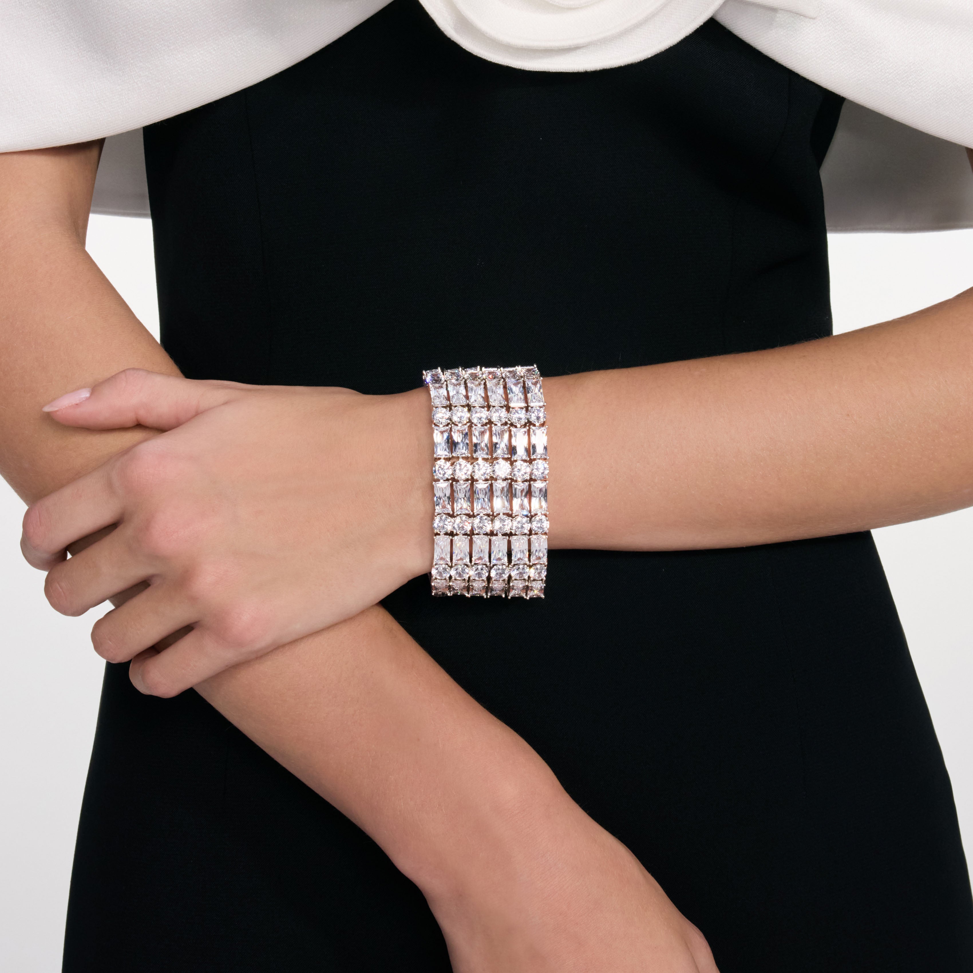 Self Portrait Silver Crystal Bracelet Armband Silber Kristall